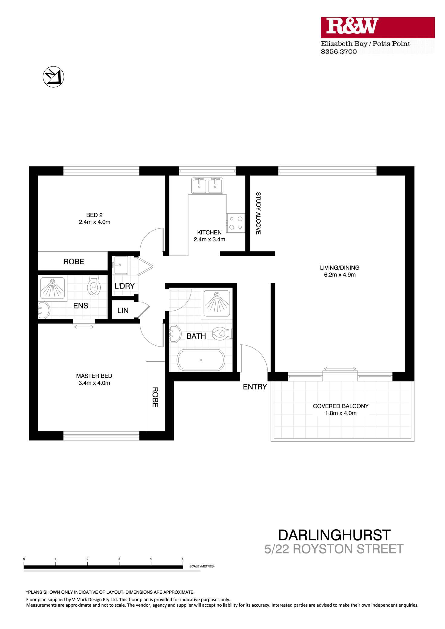 Floorplan of Homely apartment listing, 5/22 Royston Street, Darlinghurst NSW 2010