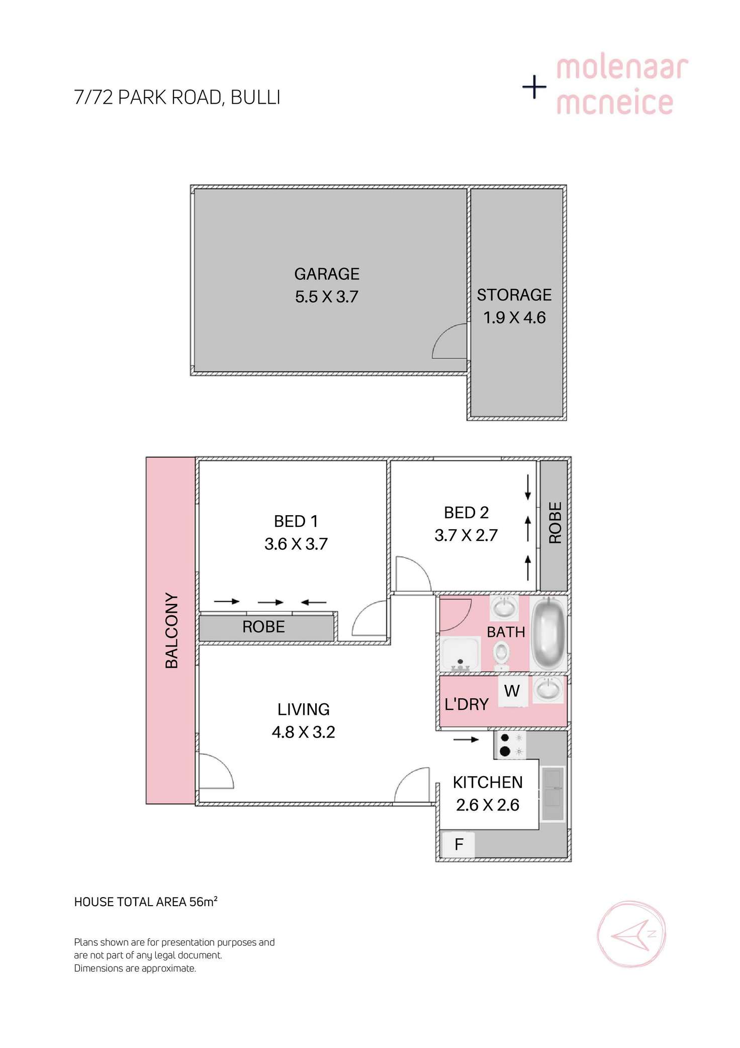 Floorplan of Homely apartment listing, 7/72 Park Road, Bulli NSW 2516