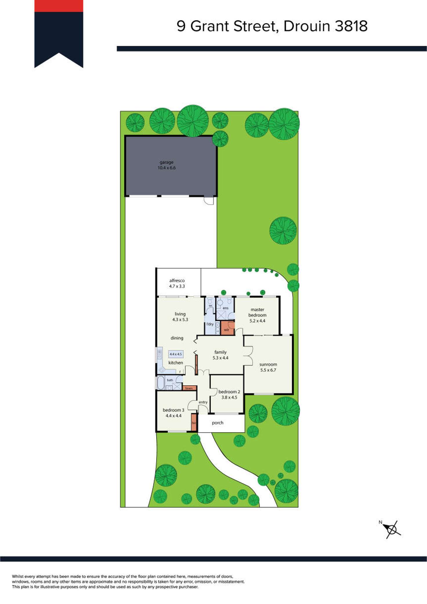 Floorplan of Homely house listing, 9 Grant Street, Drouin VIC 3818