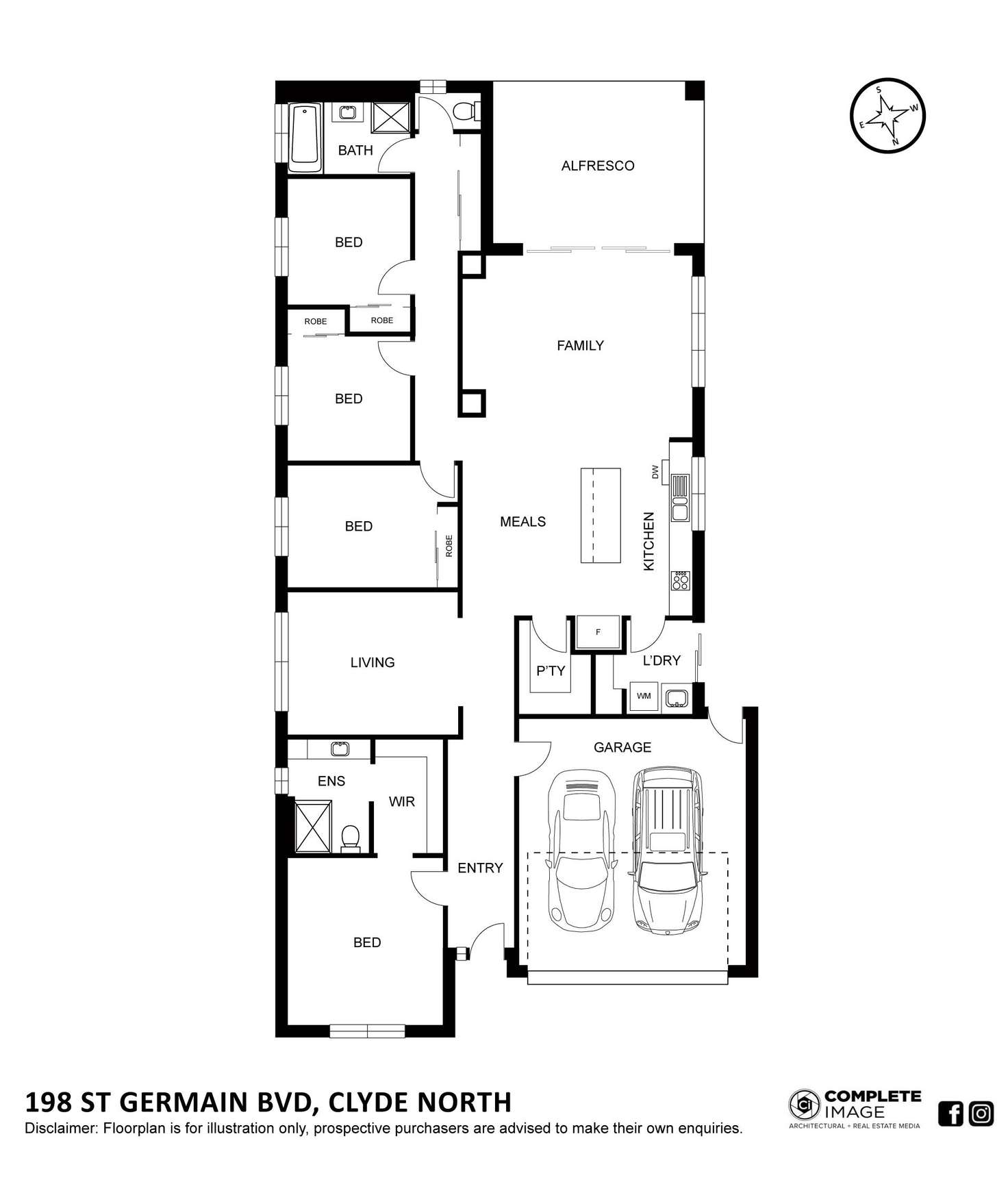 Floorplan of Homely house listing, 198 St Germain Boulevard, Clyde North VIC 3978