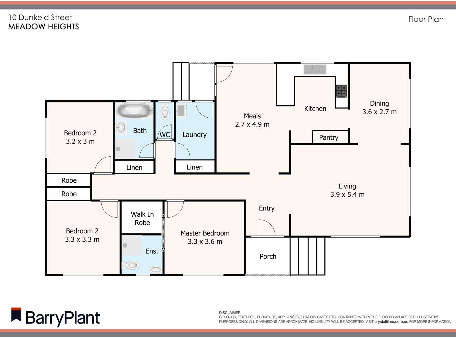 Floorplan of Homely house listing, 10 Dunkeld Street, Meadow Heights VIC 3048