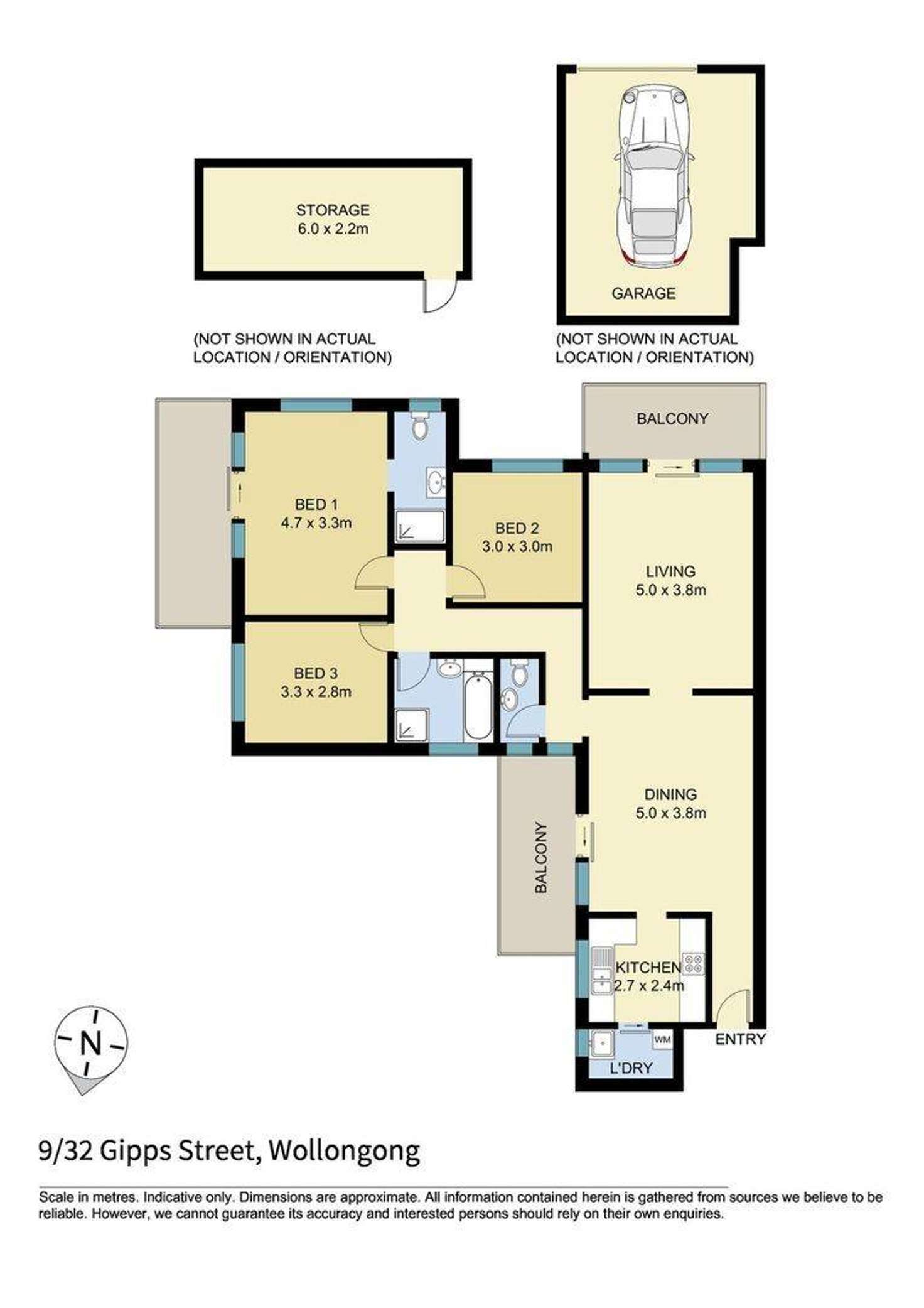 Floorplan of Homely apartment listing, 9/32 Gipps Street, Wollongong NSW 2500