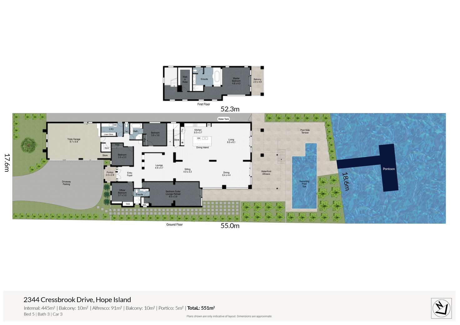 Floorplan of Homely house listing, 2344 Cressbrook Drive, Hope Island QLD 4212