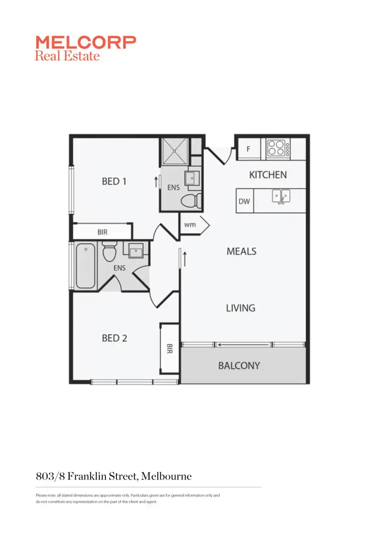 Floorplan of Homely apartment listing, 803A/8 Franklin Street, Melbourne VIC 3000