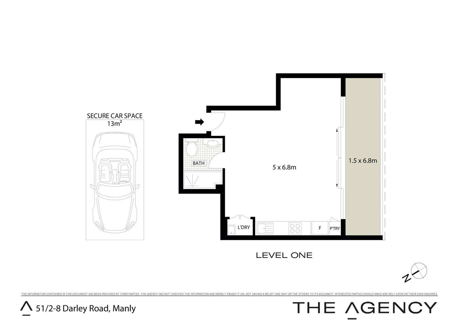 Floorplan of Homely studio listing, 51/2-8 Darley Road, Manly NSW 2095