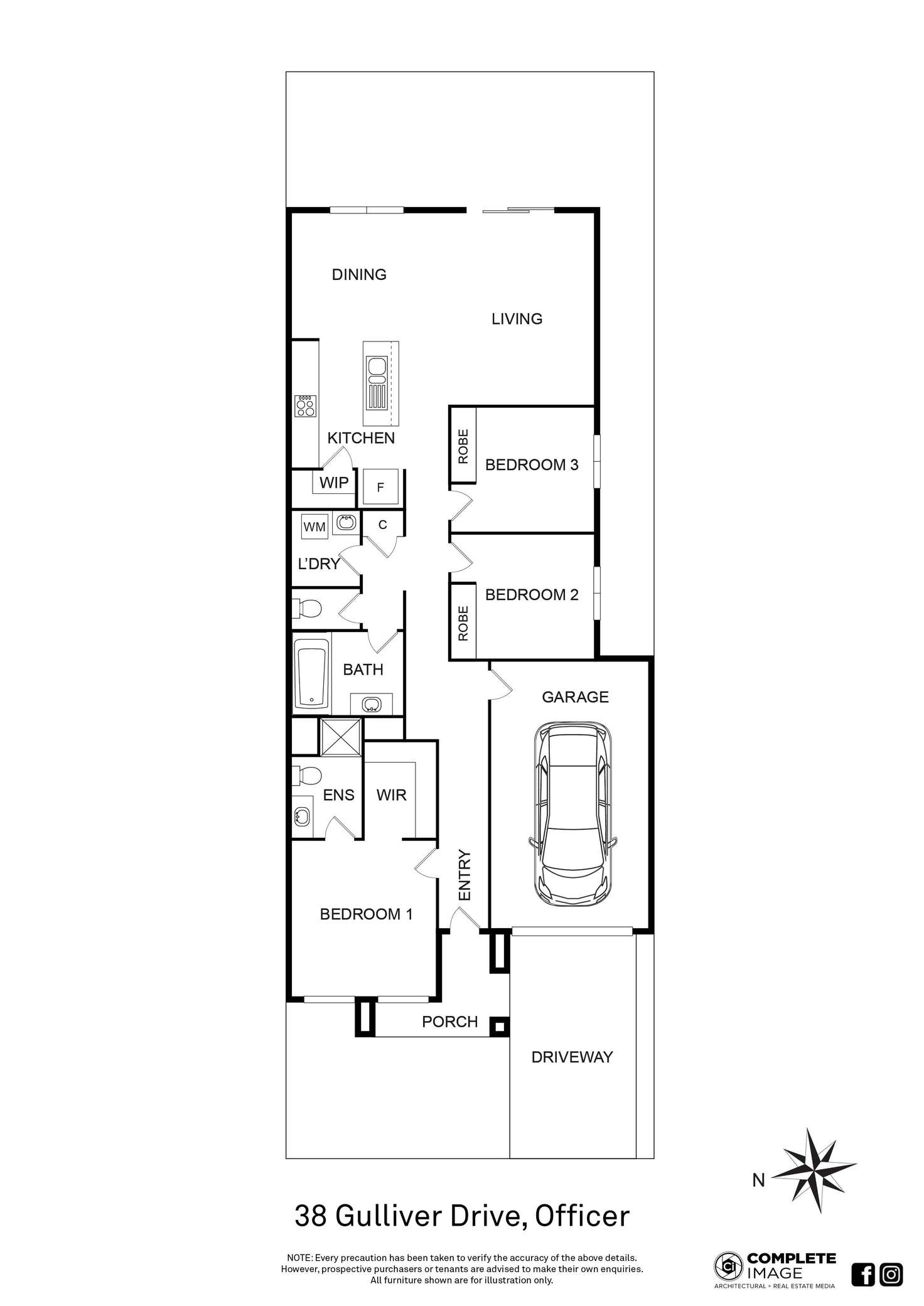 Floorplan of Homely house listing, 38 Gulliver Drive, Officer VIC 3809