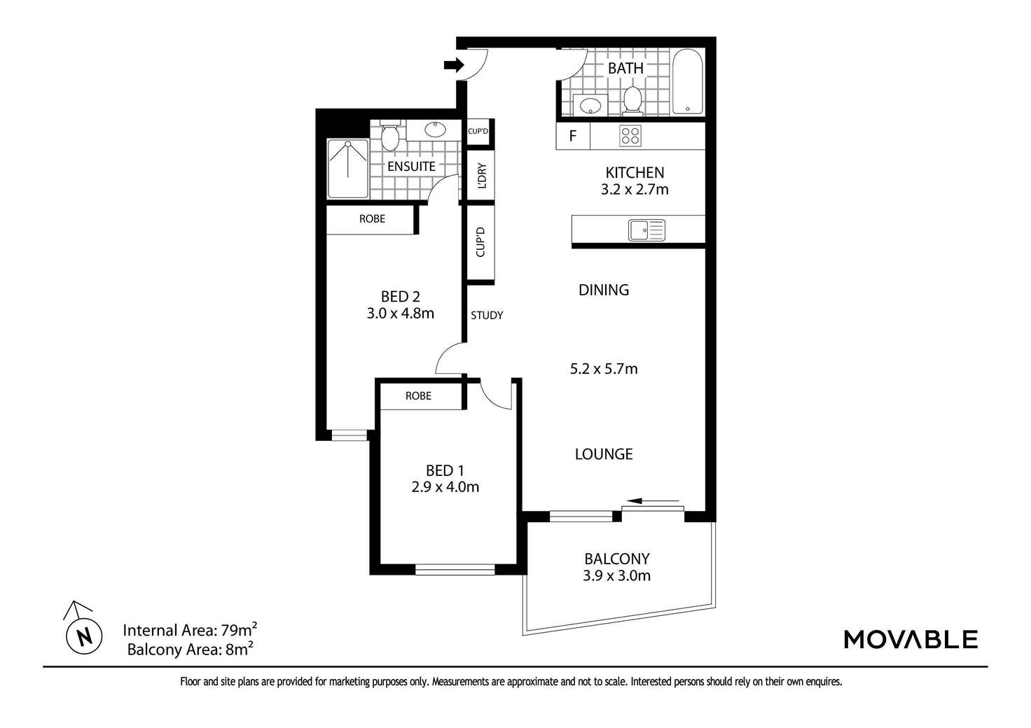 Floorplan of Homely apartment listing, 112/60 King Street, Newcastle NSW 2300