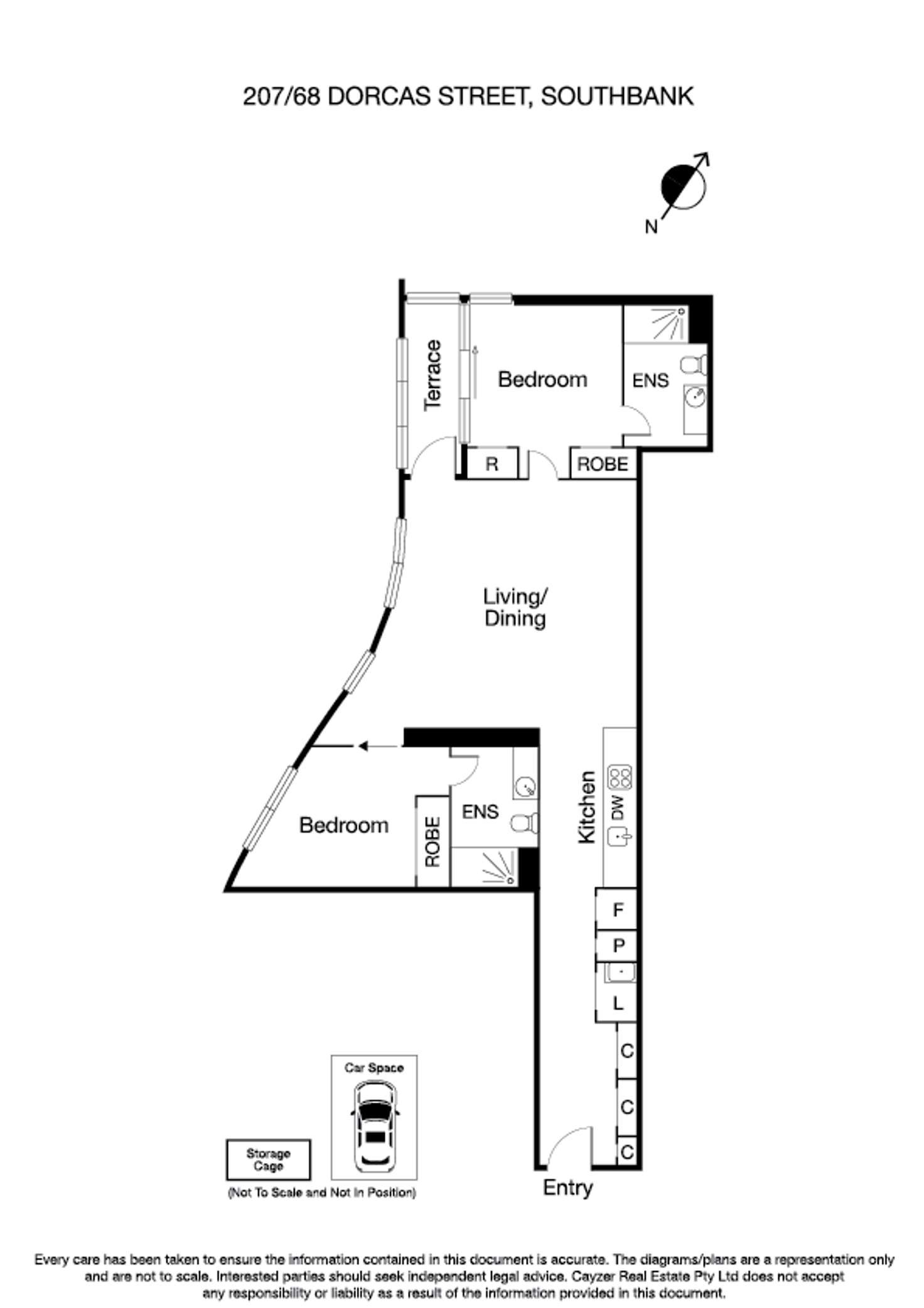 Floorplan of Homely apartment listing, 207/68-70 Dorcas Street, Southbank VIC 3006
