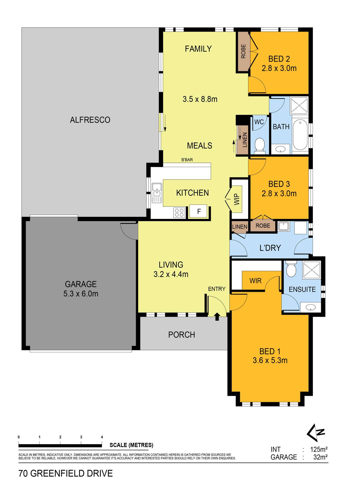 Floorplan of Homely house listing, 70 Greenfield Drive, Epsom VIC 3551