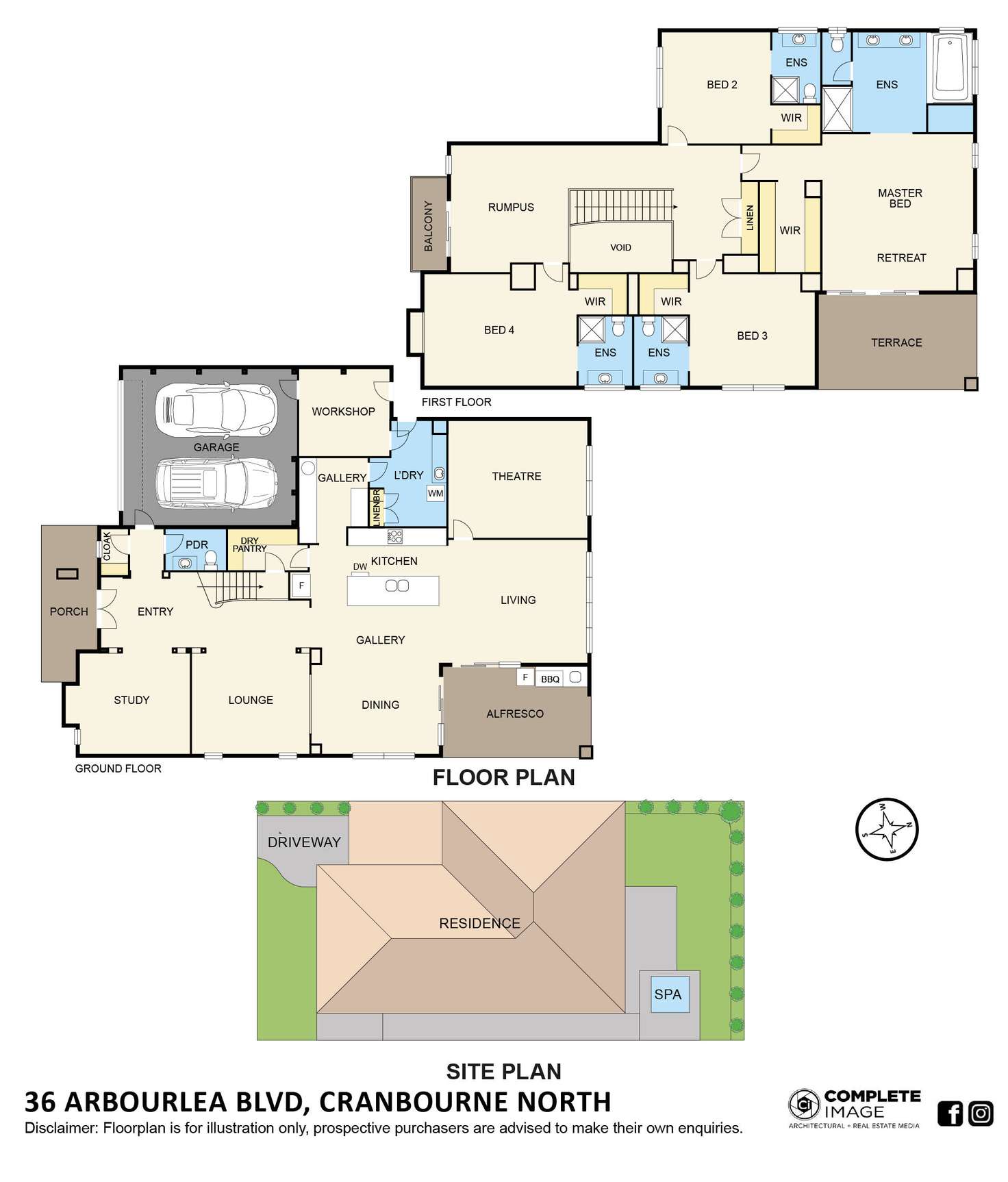 Floorplan of Homely house listing, 36 Arbourlea Boulevard, Cranbourne North VIC 3977