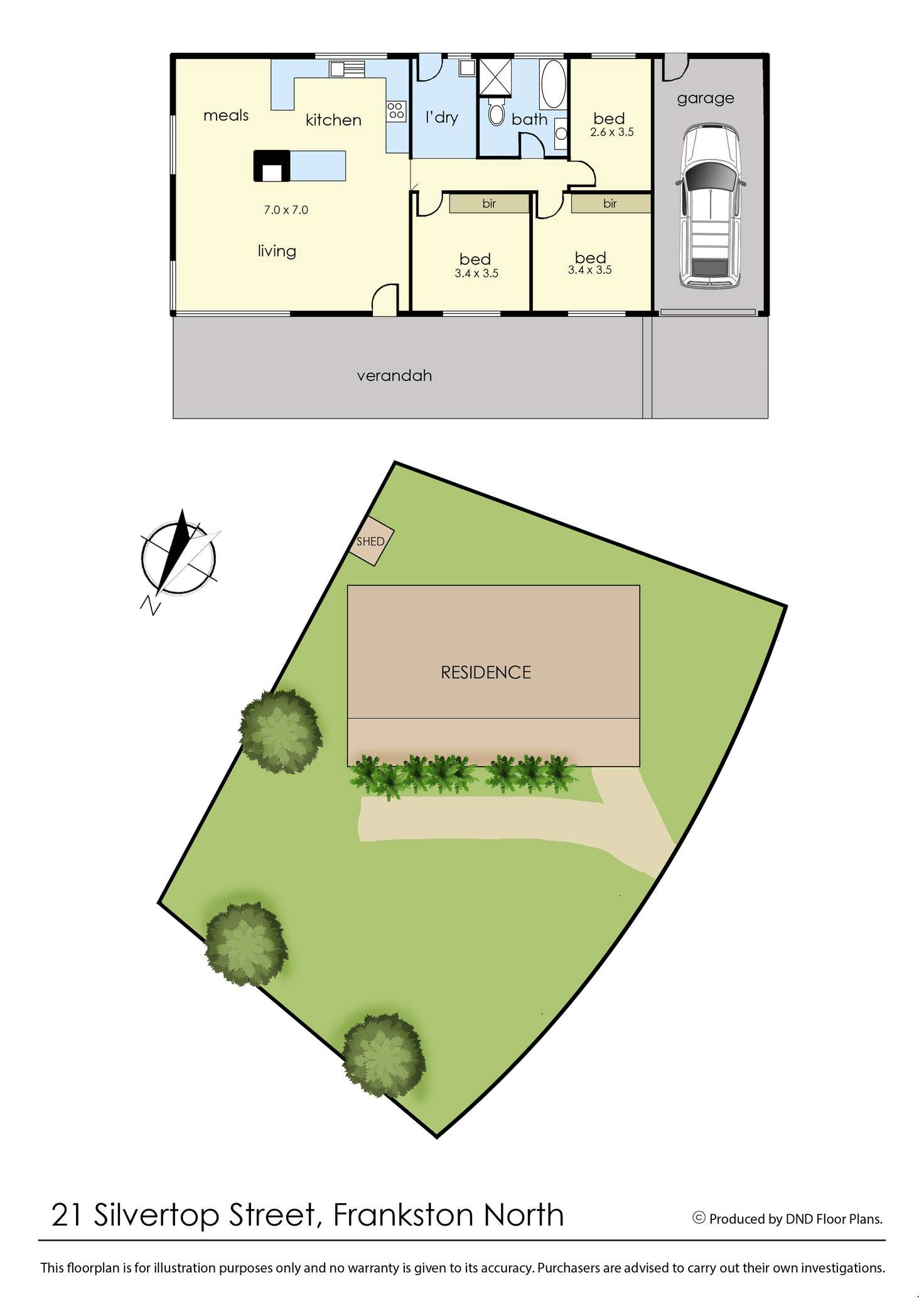 Floorplan of Homely house listing, 21 Silvertop Crescent, Frankston North VIC 3200