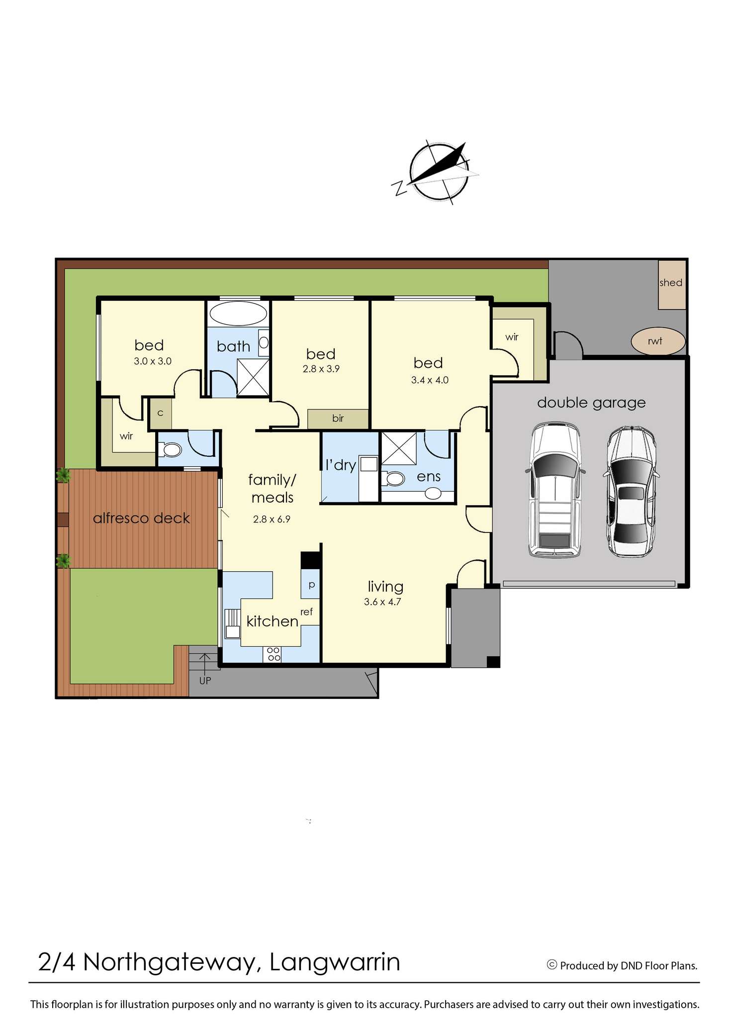 Floorplan of Homely unit listing, 2/4 Northgateway, Langwarrin VIC 3910