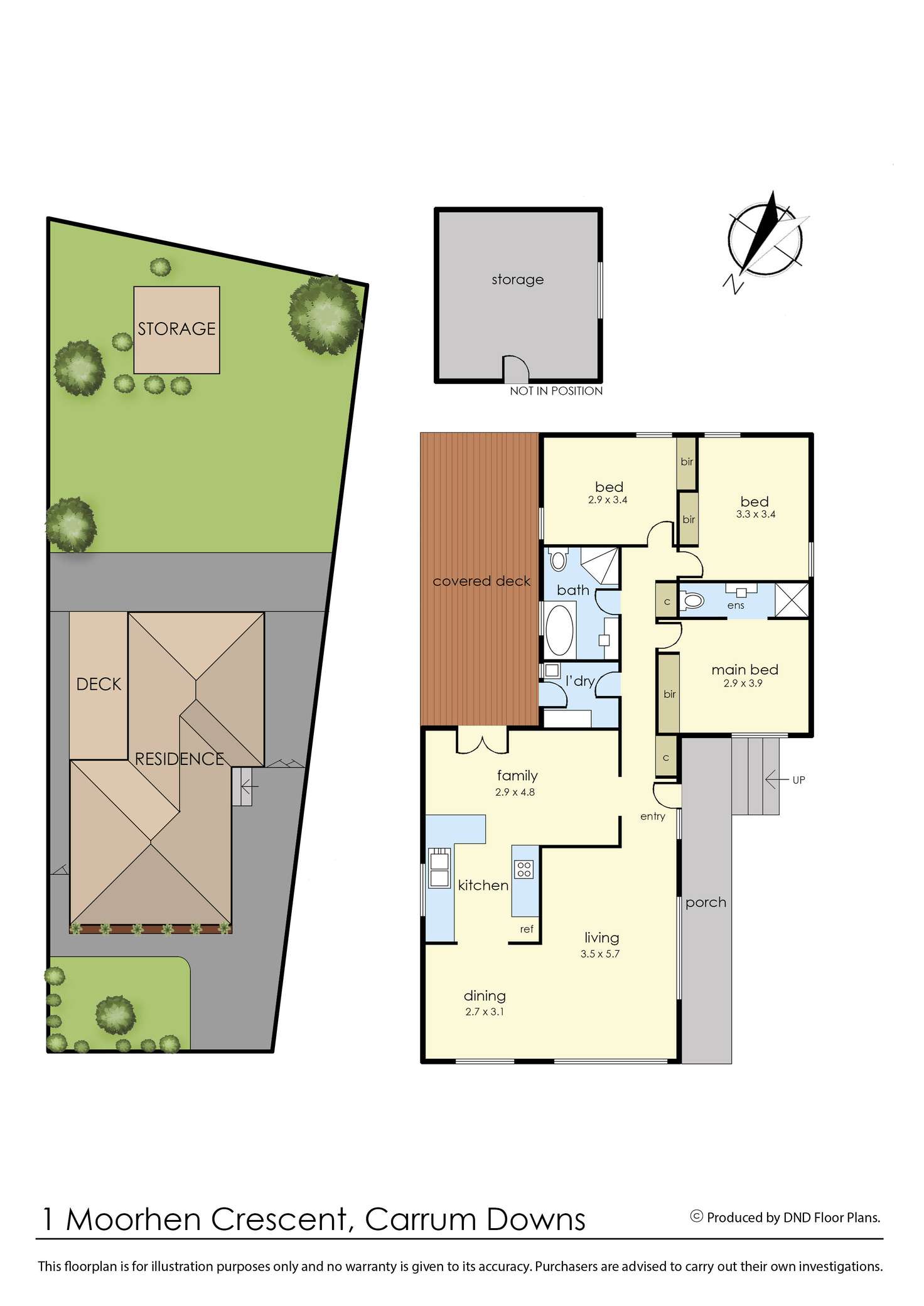 Floorplan of Homely house listing, 1 Moorhen Crescent, Carrum Downs VIC 3201