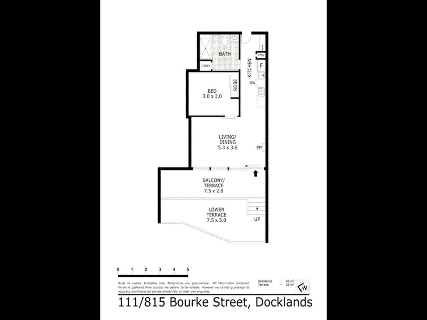 Floorplan of Homely apartment listing, 111/815 Bourke Street, Docklands VIC 3008