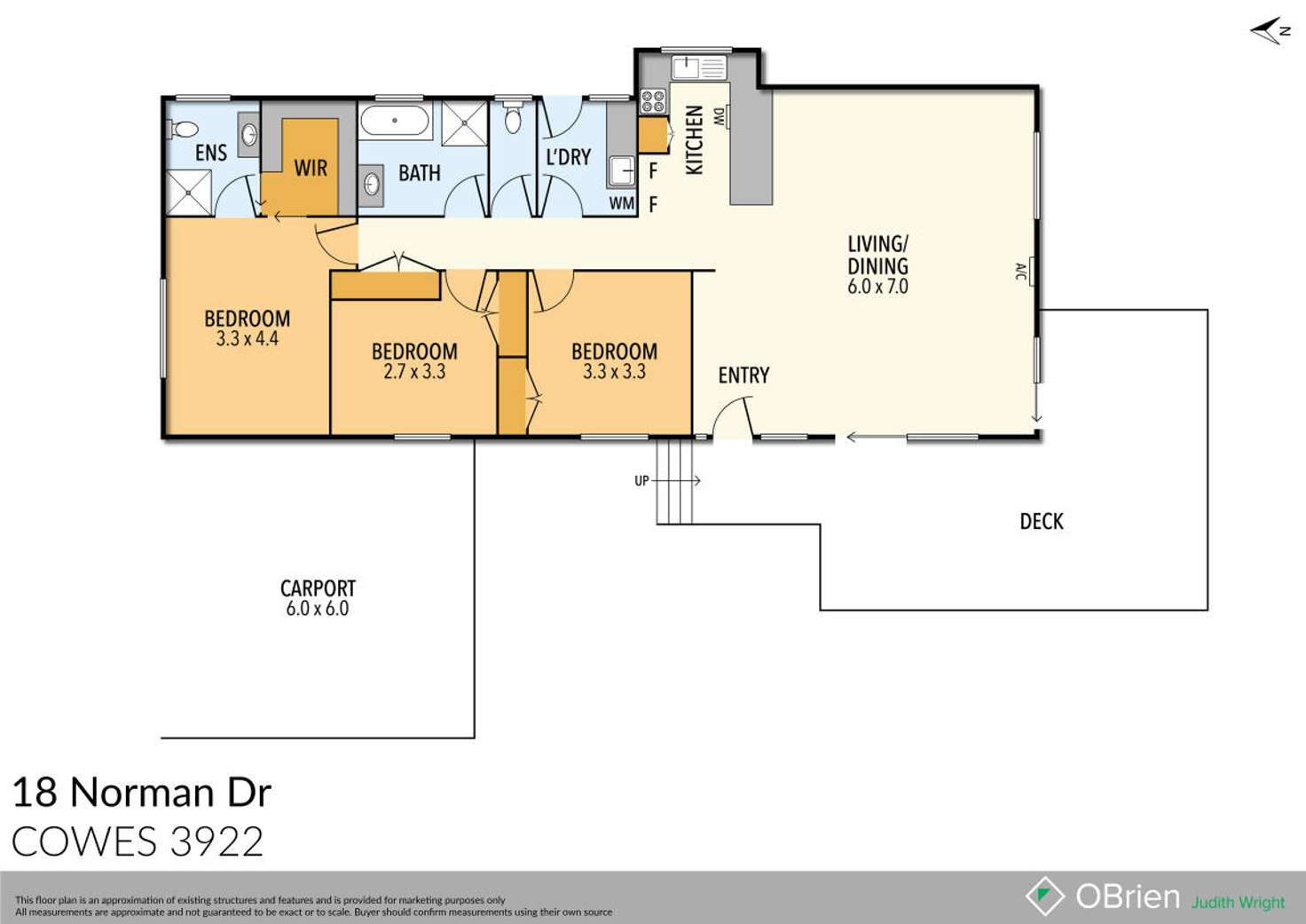 Floorplan of Homely house listing, 18 Norman Drive, Cowes VIC 3922