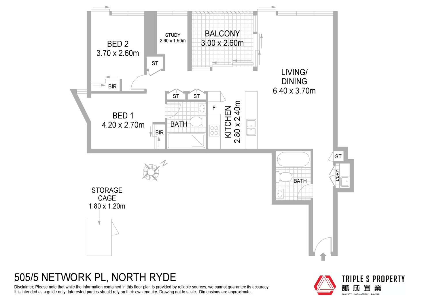 Floorplan of Homely apartment listing, 505/5 Network Place, North Ryde NSW 2113