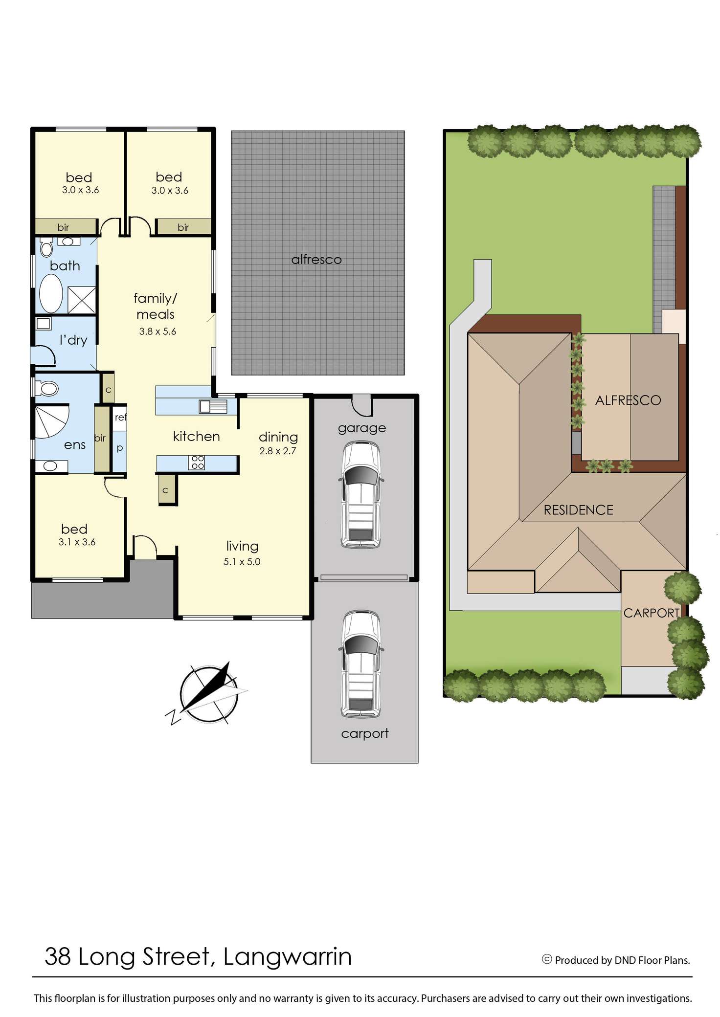 Floorplan of Homely house listing, 38 Long Street, Langwarrin VIC 3910