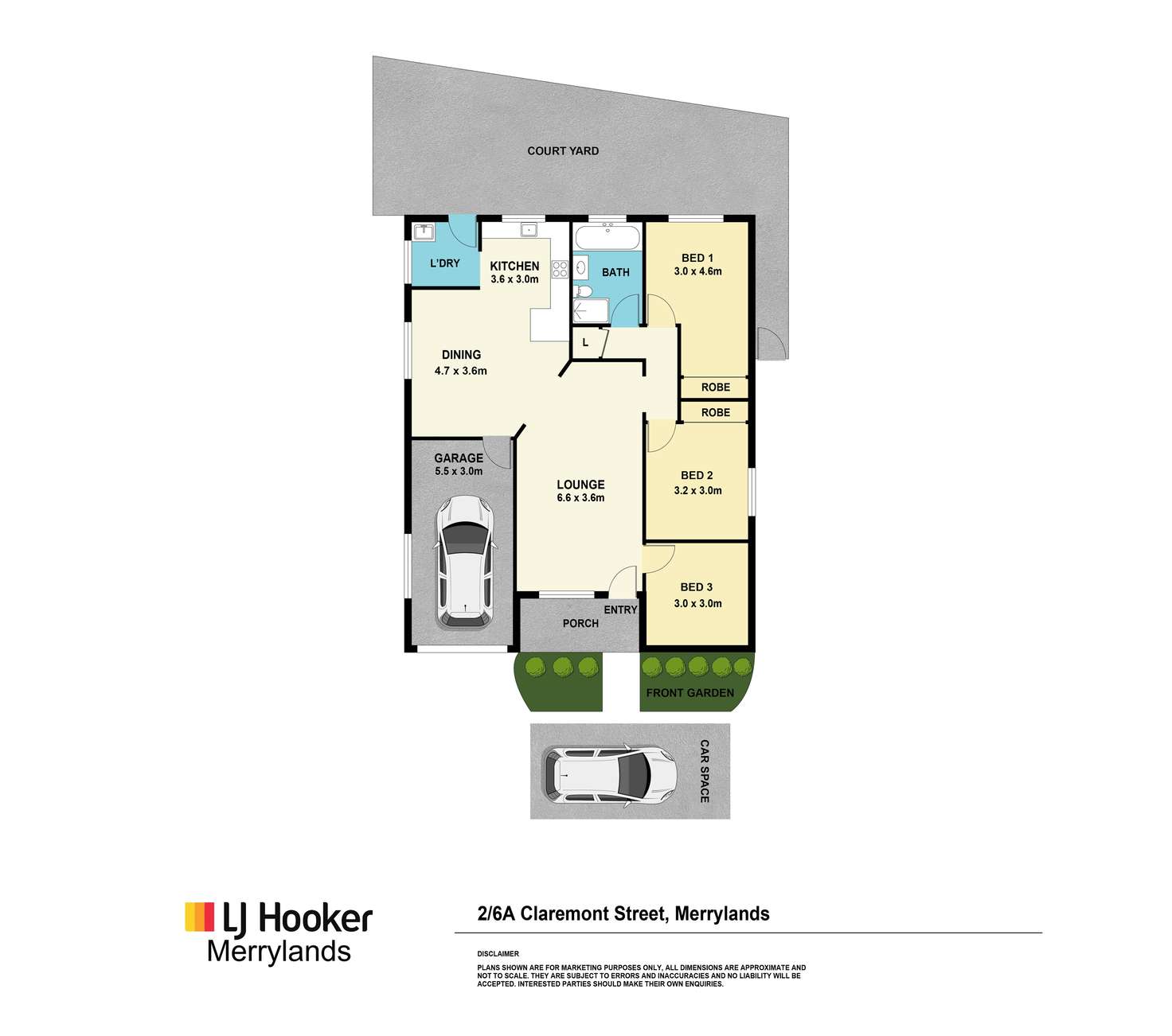 Floorplan of Homely villa listing, 2/6a Claremont Street, Merrylands NSW 2160