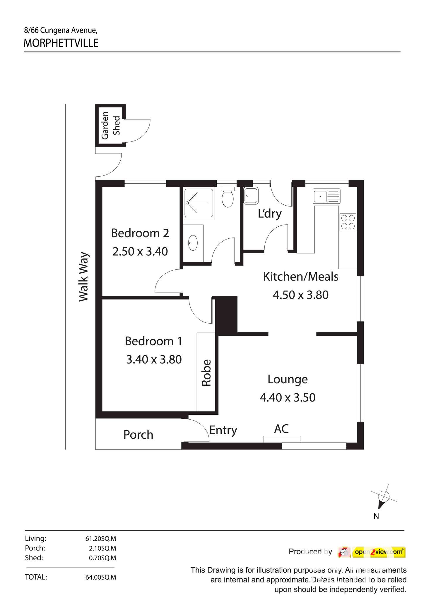 Floorplan of Homely house listing, 8/66-68 Cungena Avenue, Morphettville SA 5043