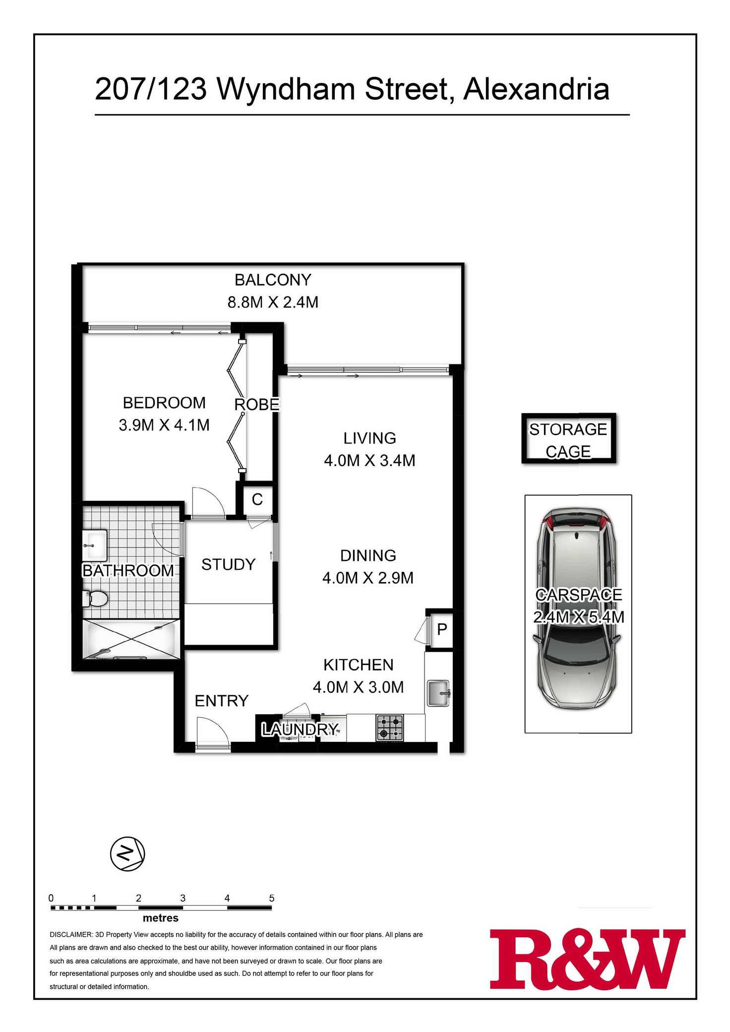 Floorplan of Homely apartment listing, 207/123-129 Wyndham Street, Alexandria NSW 2015
