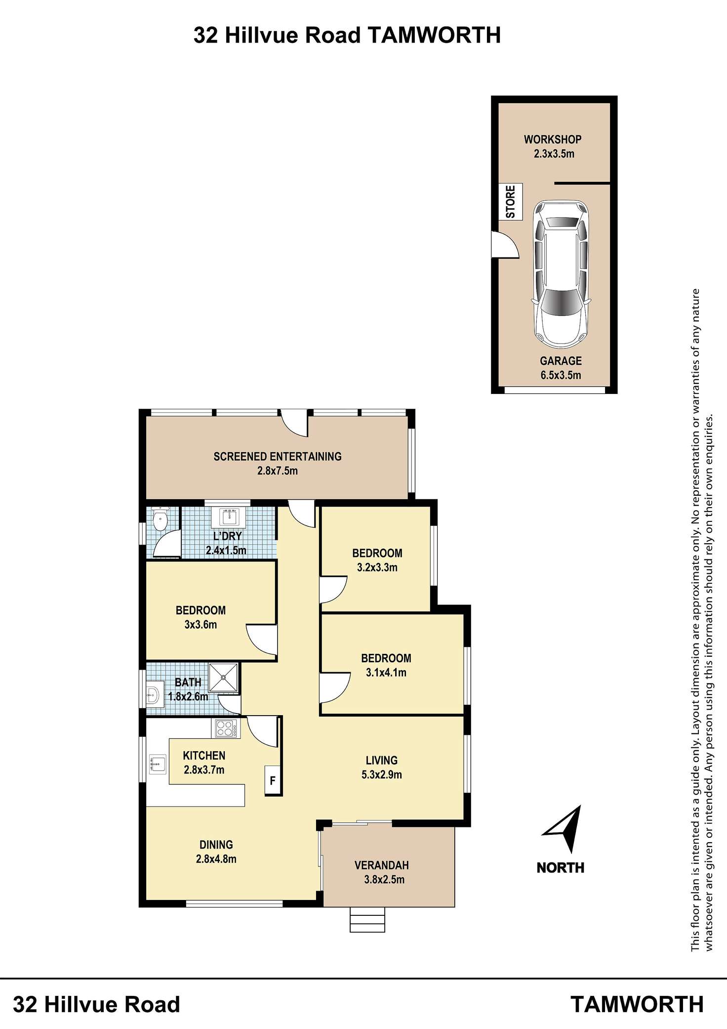 Floorplan of Homely house listing, 32 Hillvue Road, Tamworth NSW 2340