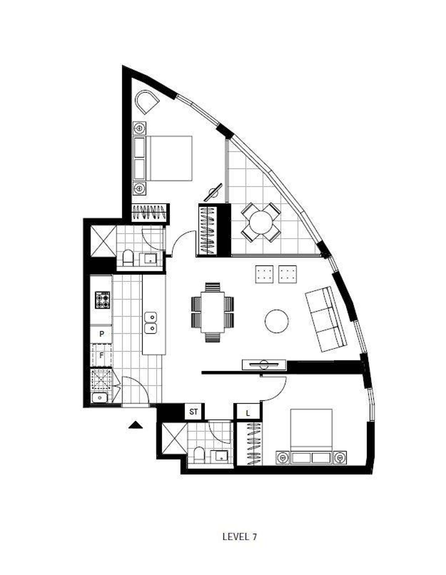 Floorplan of Homely apartment listing, 709/6 Ebsworth Street, Zetland NSW 2017