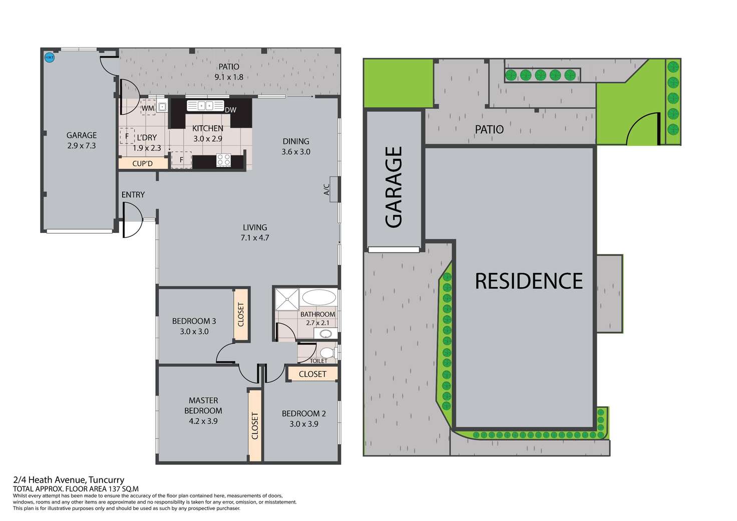 Floorplan of Homely villa listing, 2/4 Heath Avenue, Tuncurry NSW 2428