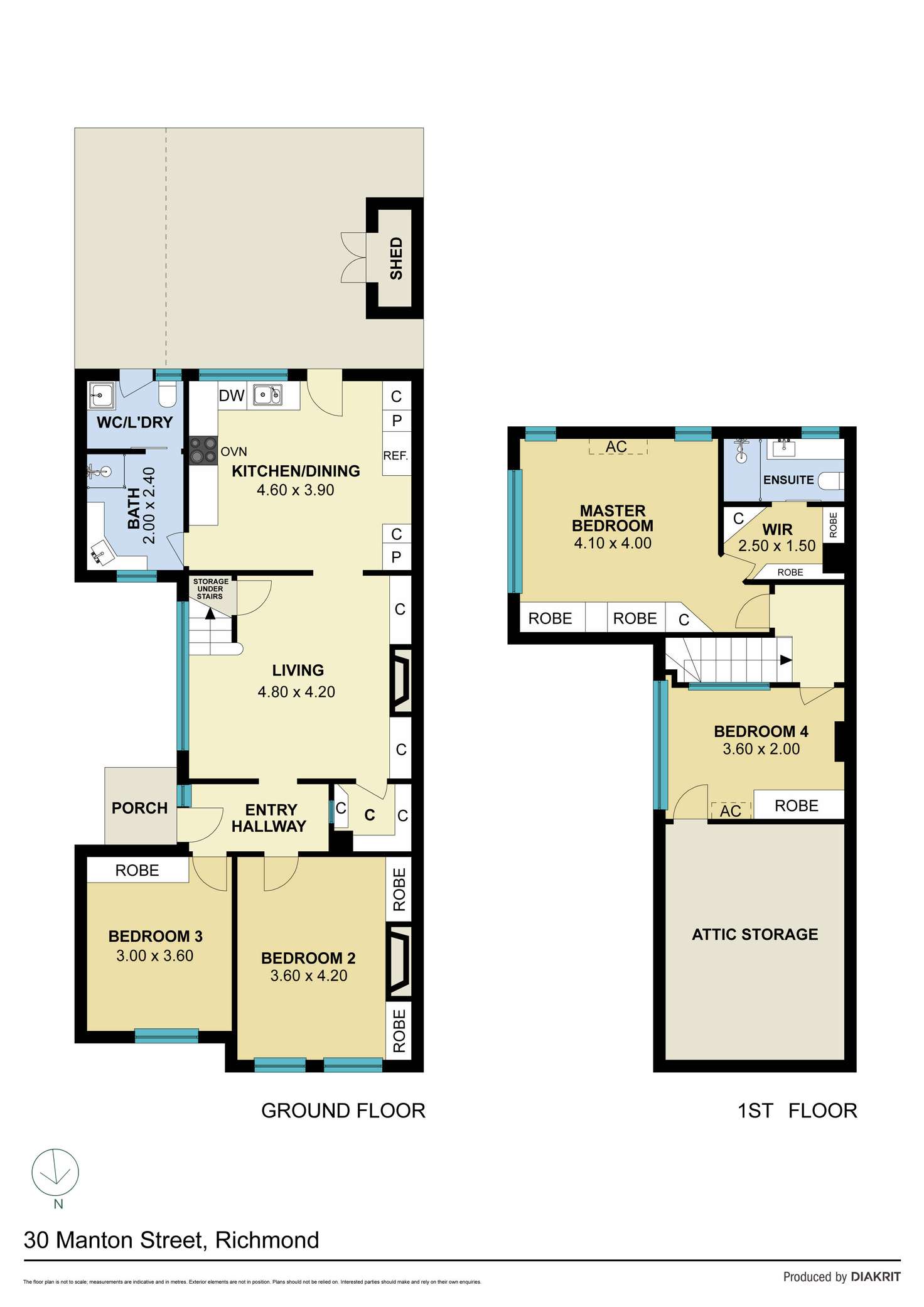 Floorplan of Homely house listing, 30 Manton Street, Richmond VIC 3121