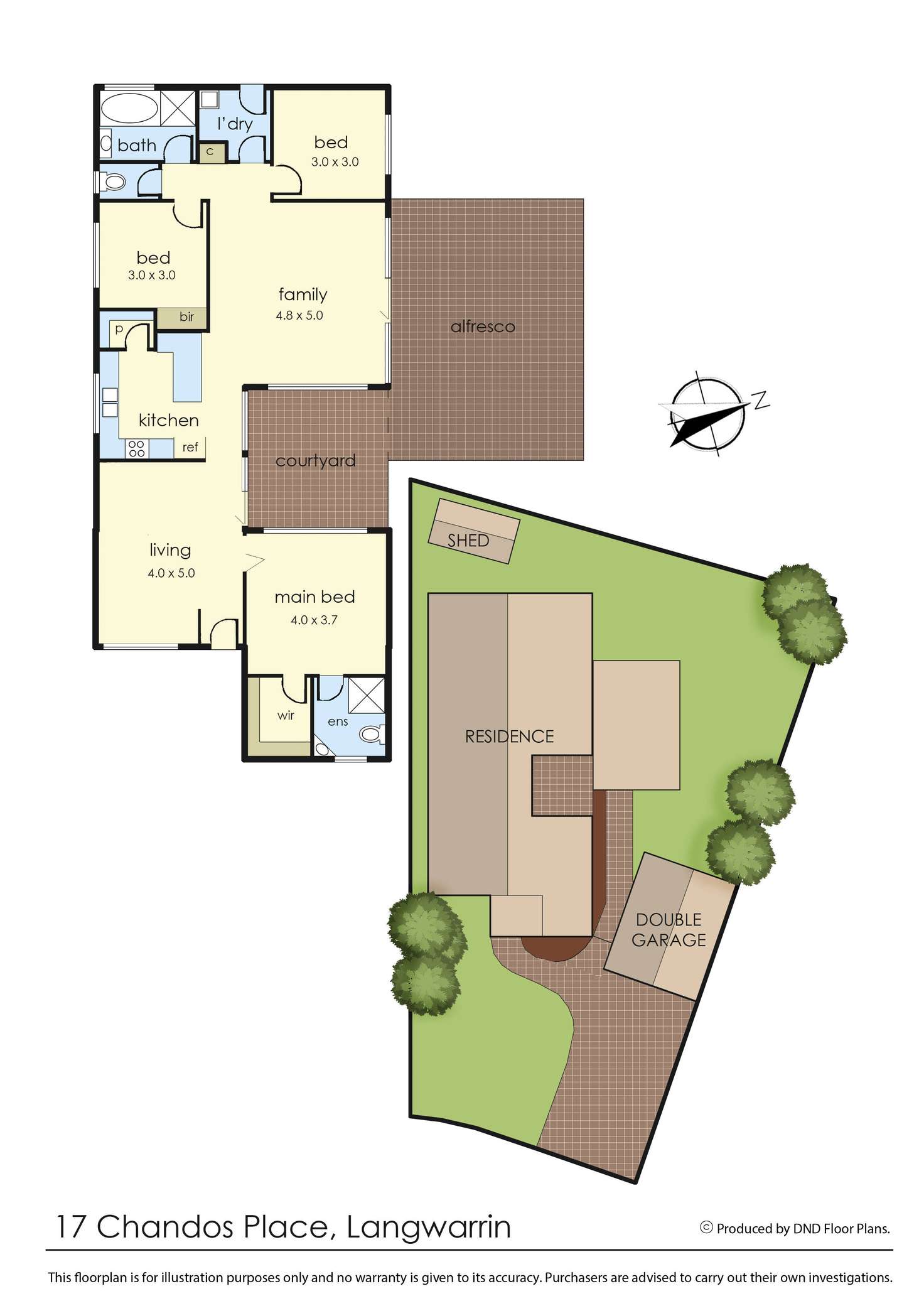 Floorplan of Homely house listing, 17 Chandos Place, Langwarrin VIC 3910