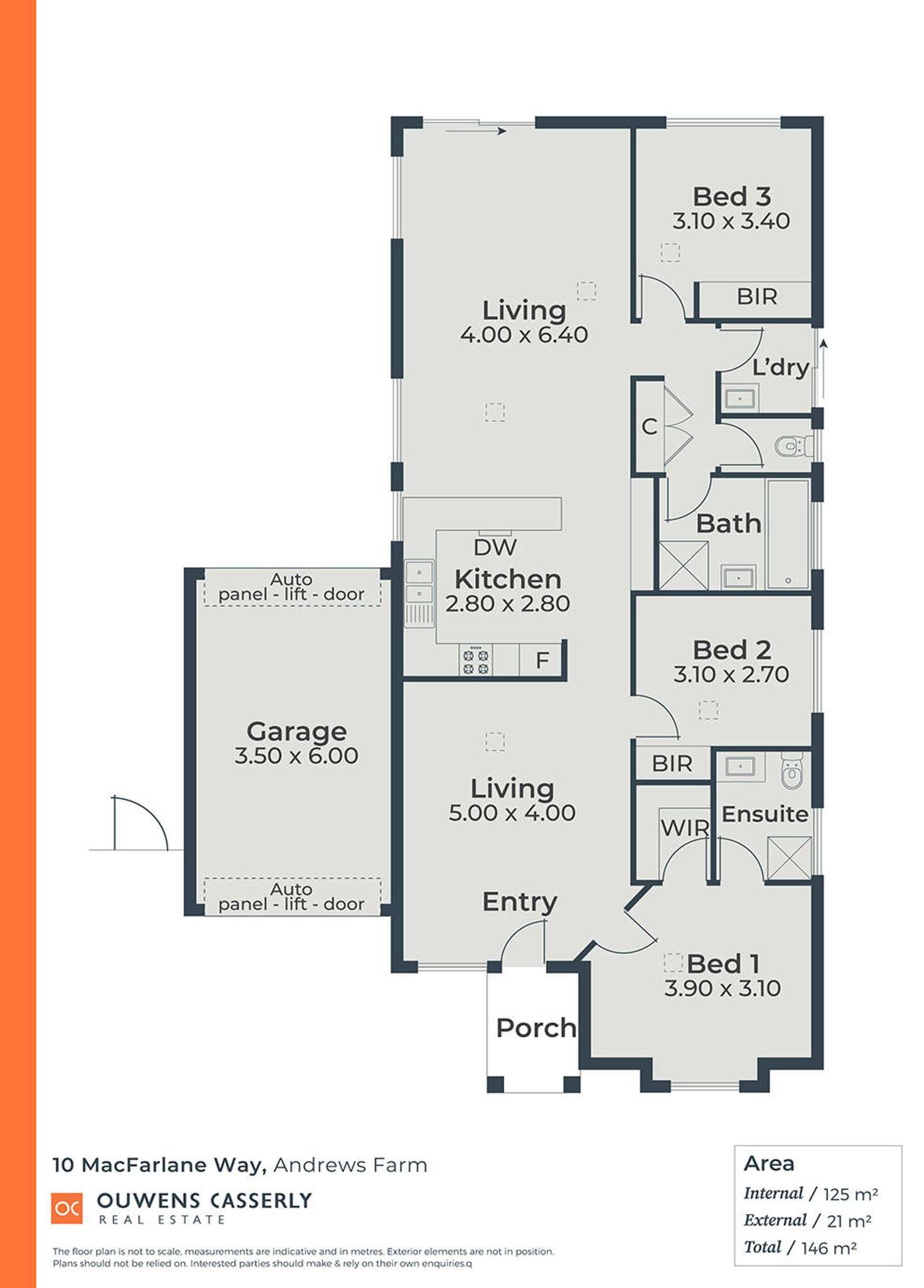 Floorplan of Homely house listing, 10 MacFarlane Way, Andrews Farm SA 5114