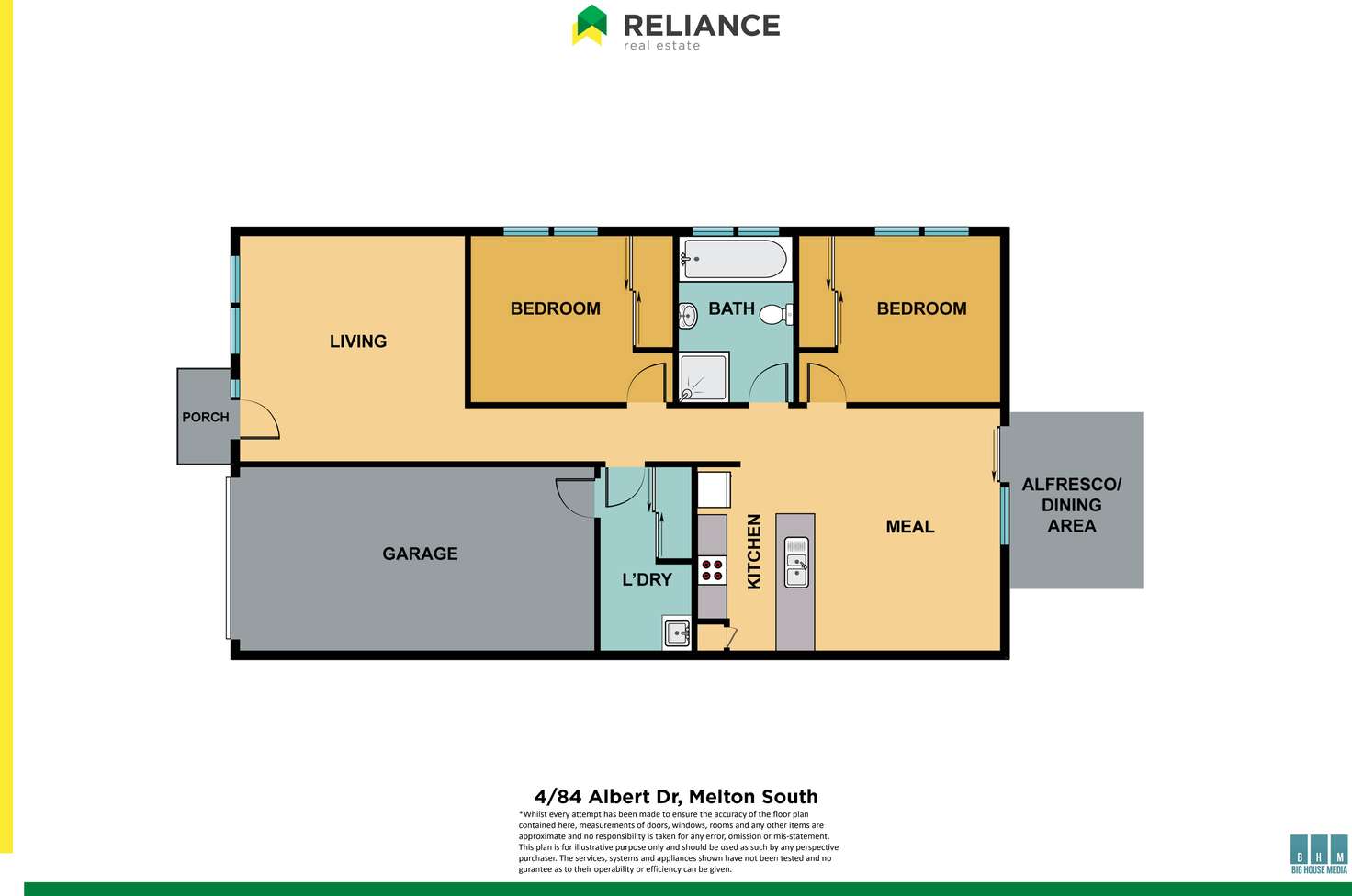 Floorplan of Homely unit listing, 4/84 Albert Drive, Melton South VIC 3338