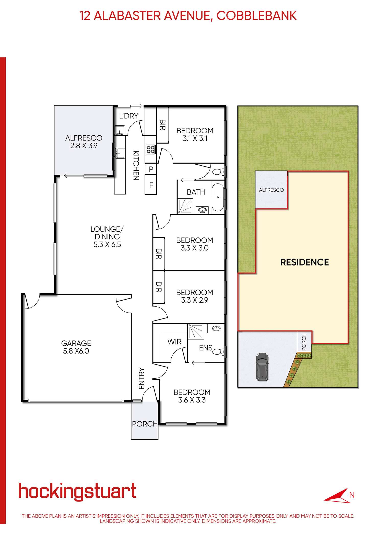 Floorplan of Homely house listing, 12 Alabaster Avenue, Cobblebank VIC 3338