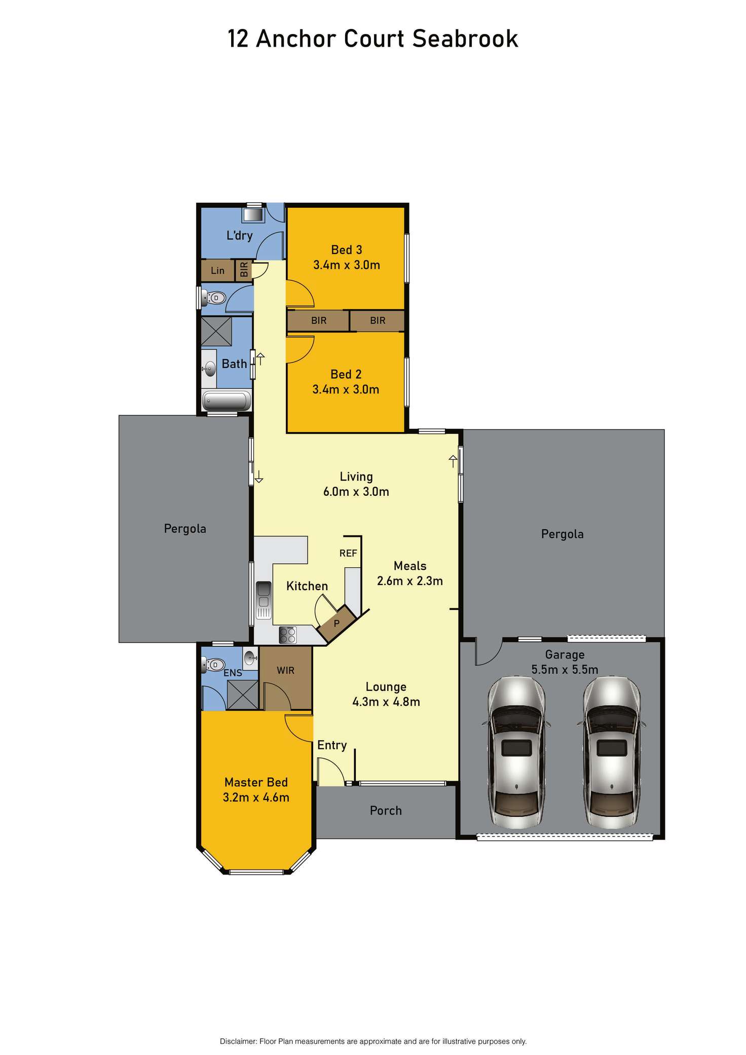 Floorplan of Homely house listing, 12 Anchor Court, Seabrook VIC 3028