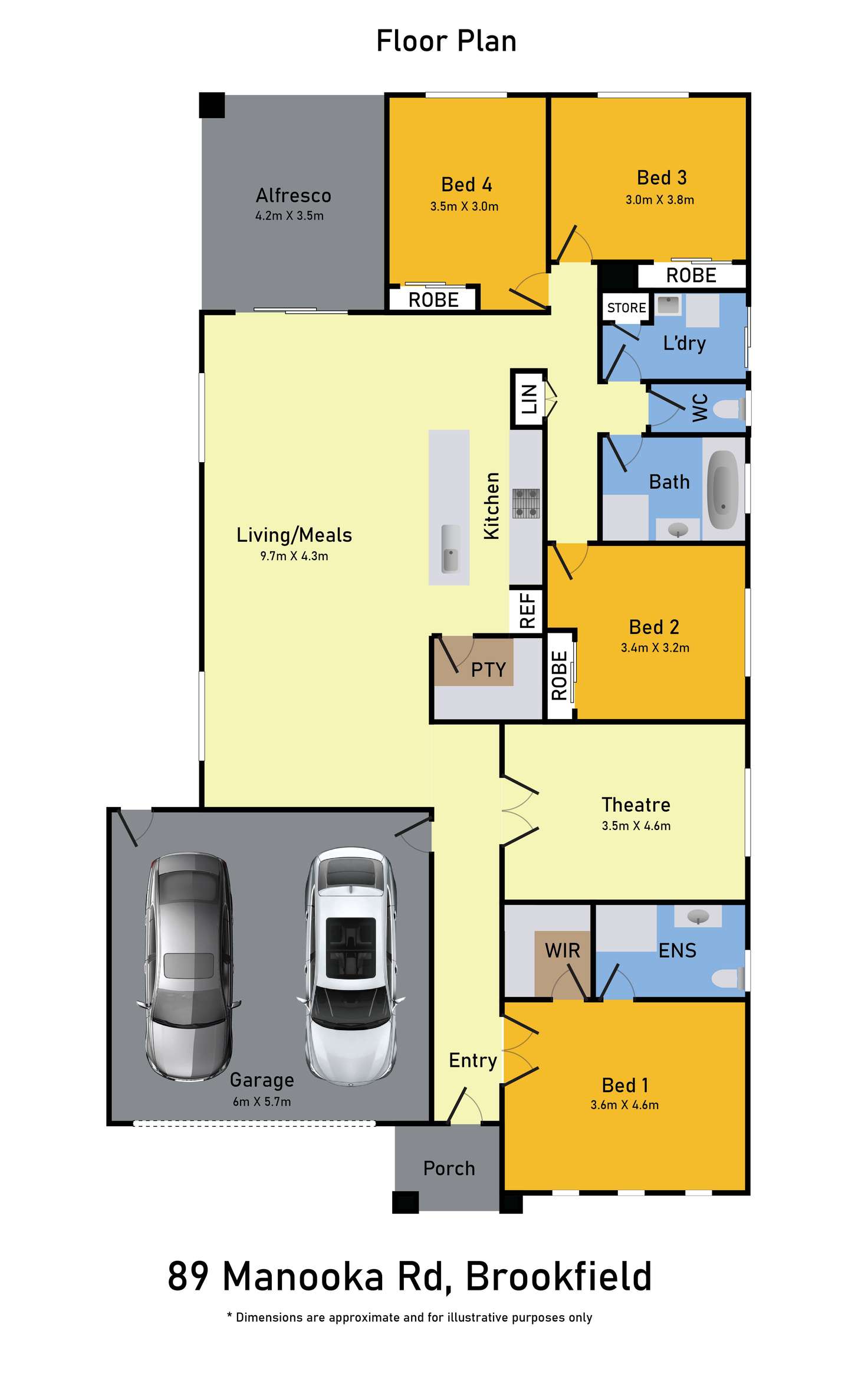Floorplan of Homely house listing, 89 Manooka Road, Brookfield VIC 3338