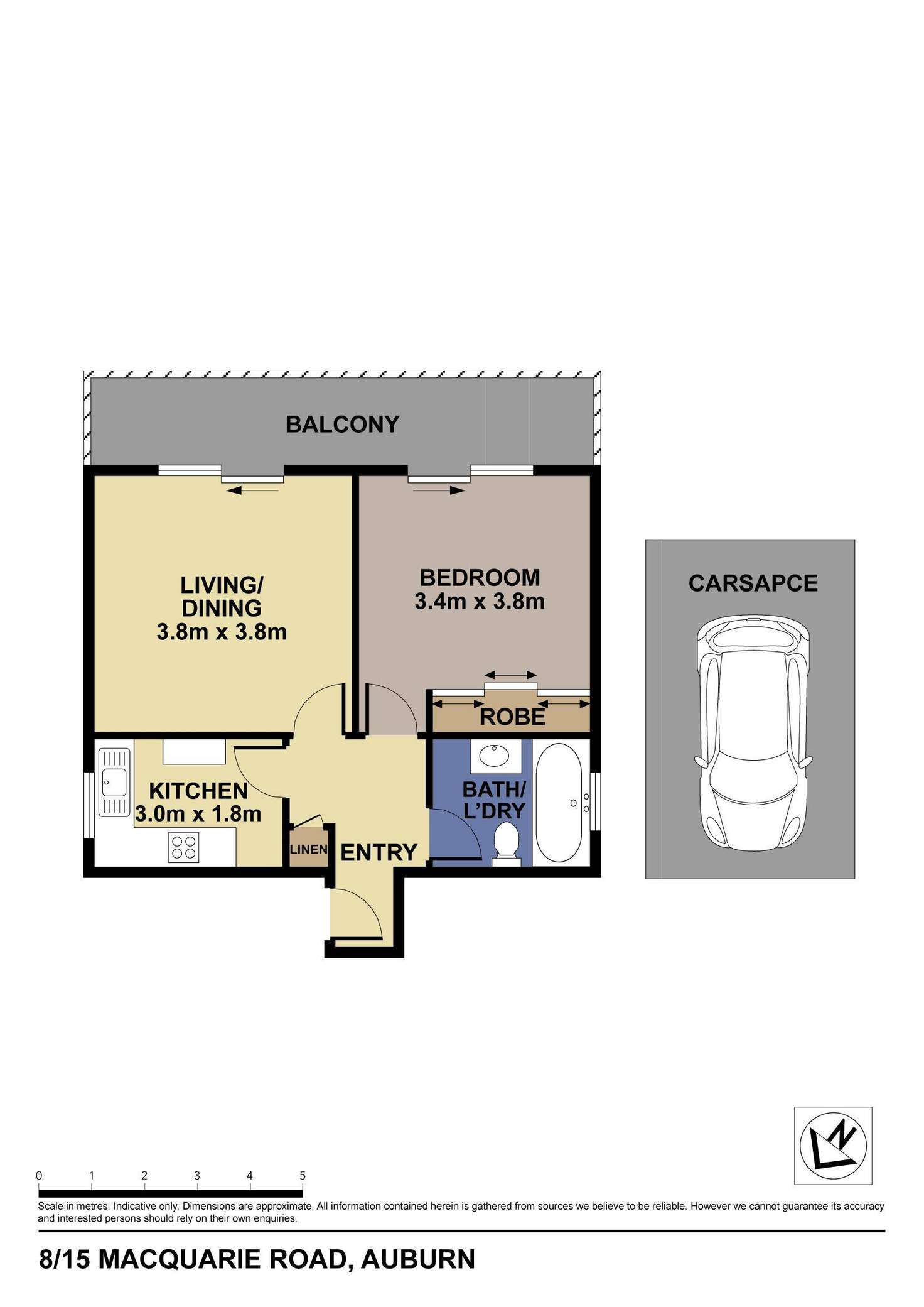 Floorplan of Homely unit listing, 8/15 Macquarie Road, Auburn NSW 2144