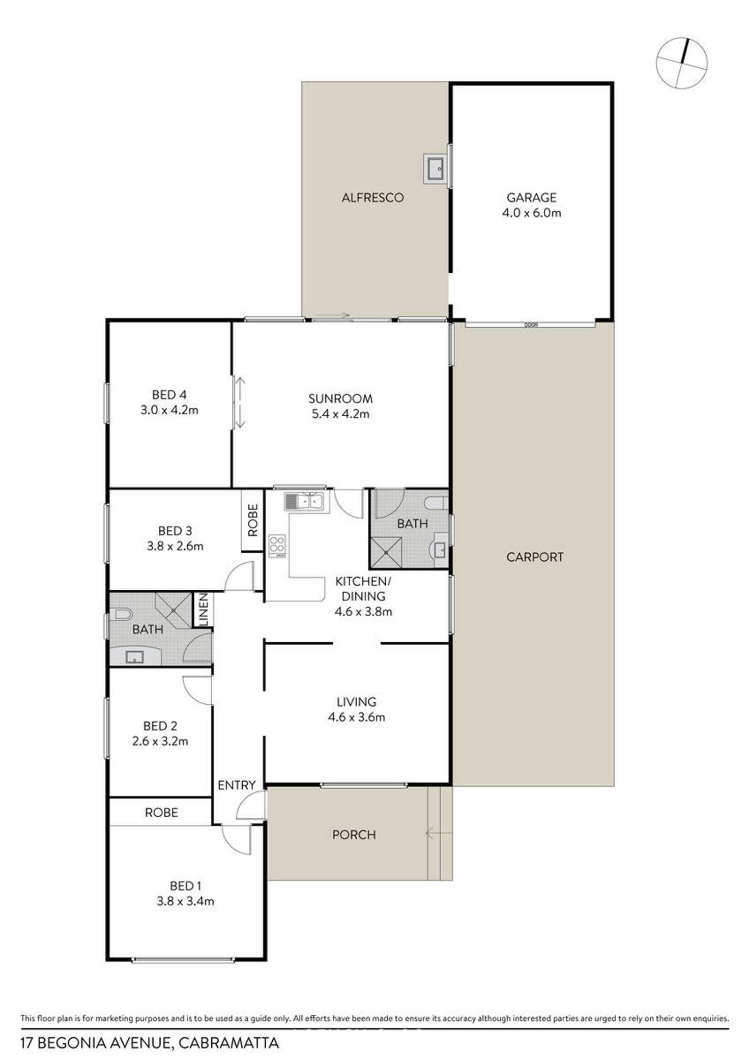 Floorplan of Homely house listing, 17 Begonia Avenue, Cabramatta NSW 2166