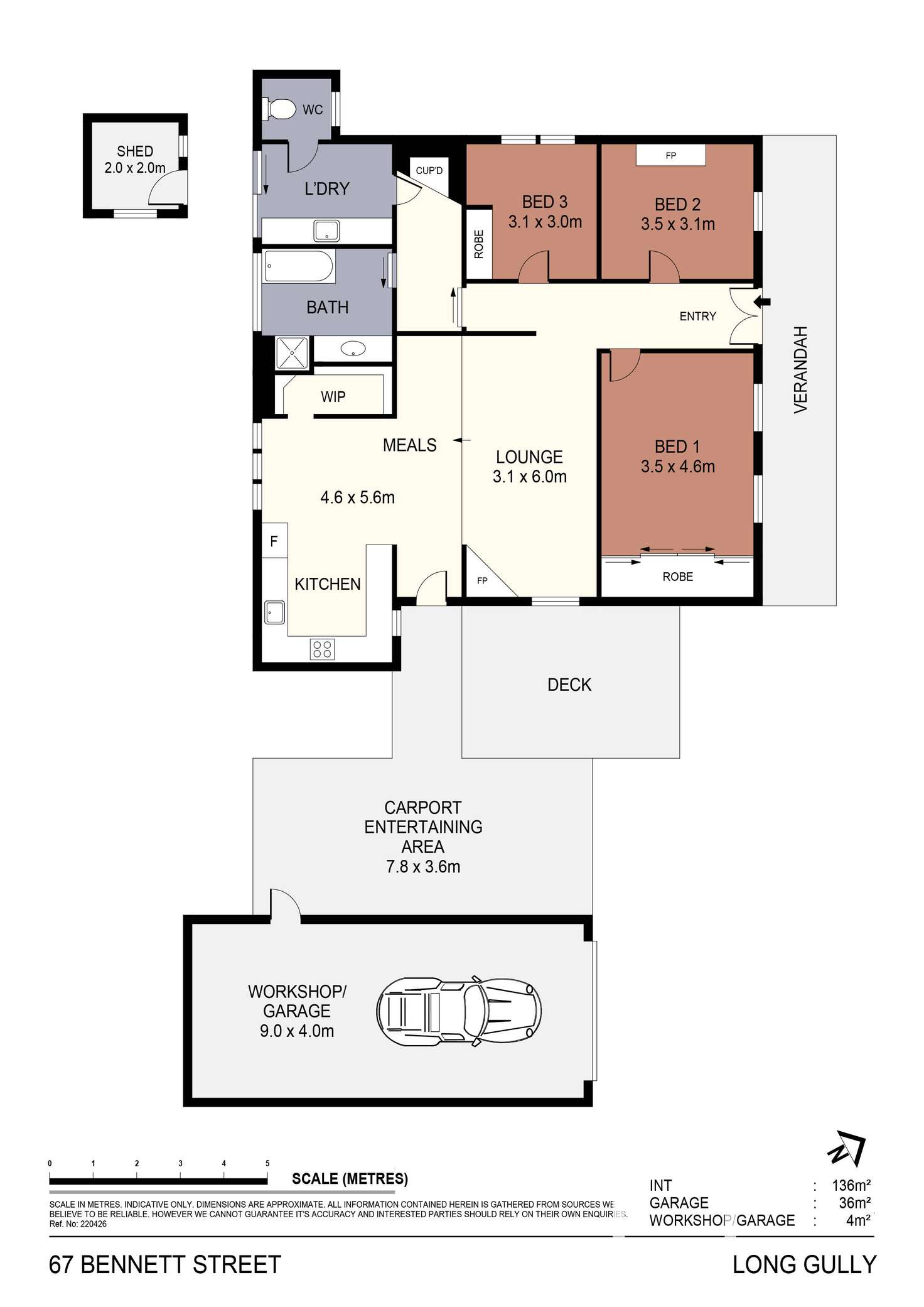 Floorplan of Homely house listing, 67 Bennett Street, Long Gully VIC 3550