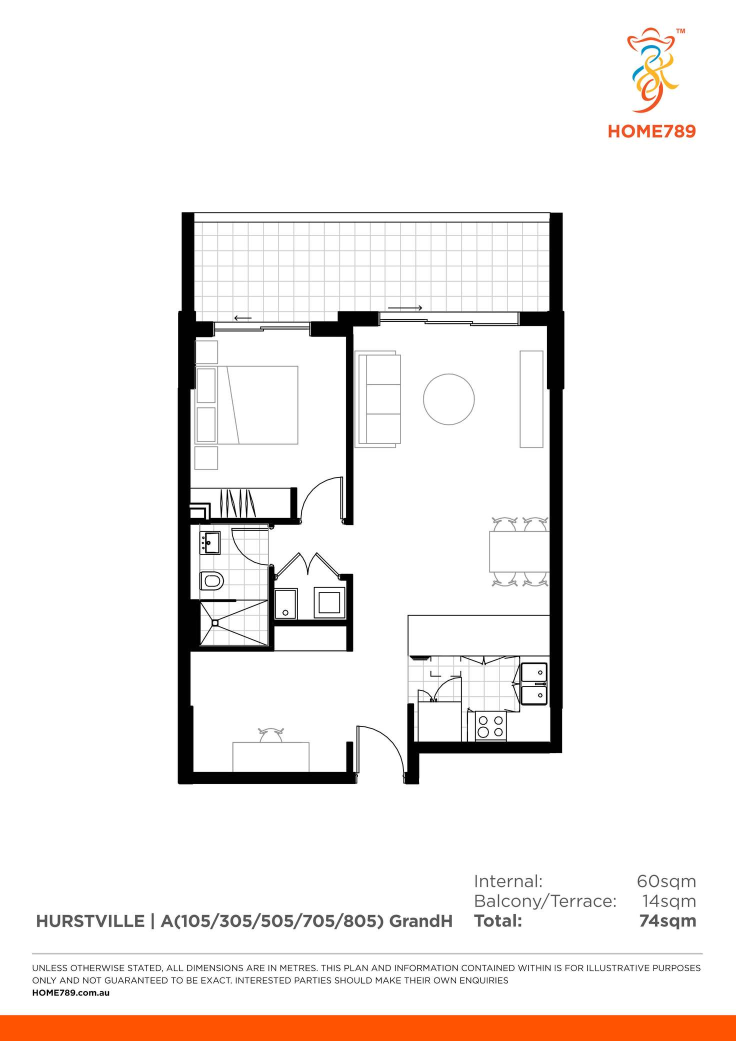 Floorplan of Homely apartment listing, 803/12 Woniora Road, Hurstville NSW 2220