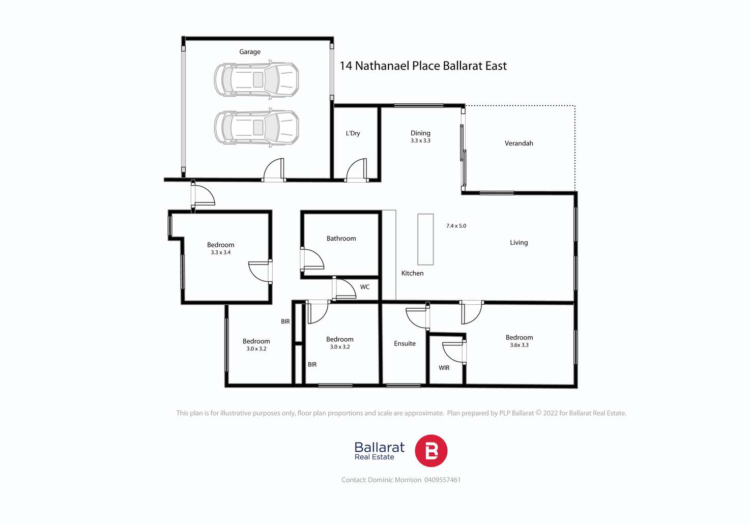 Floorplan of Homely house listing, 14 Nathanael Place, Ballarat East VIC 3350