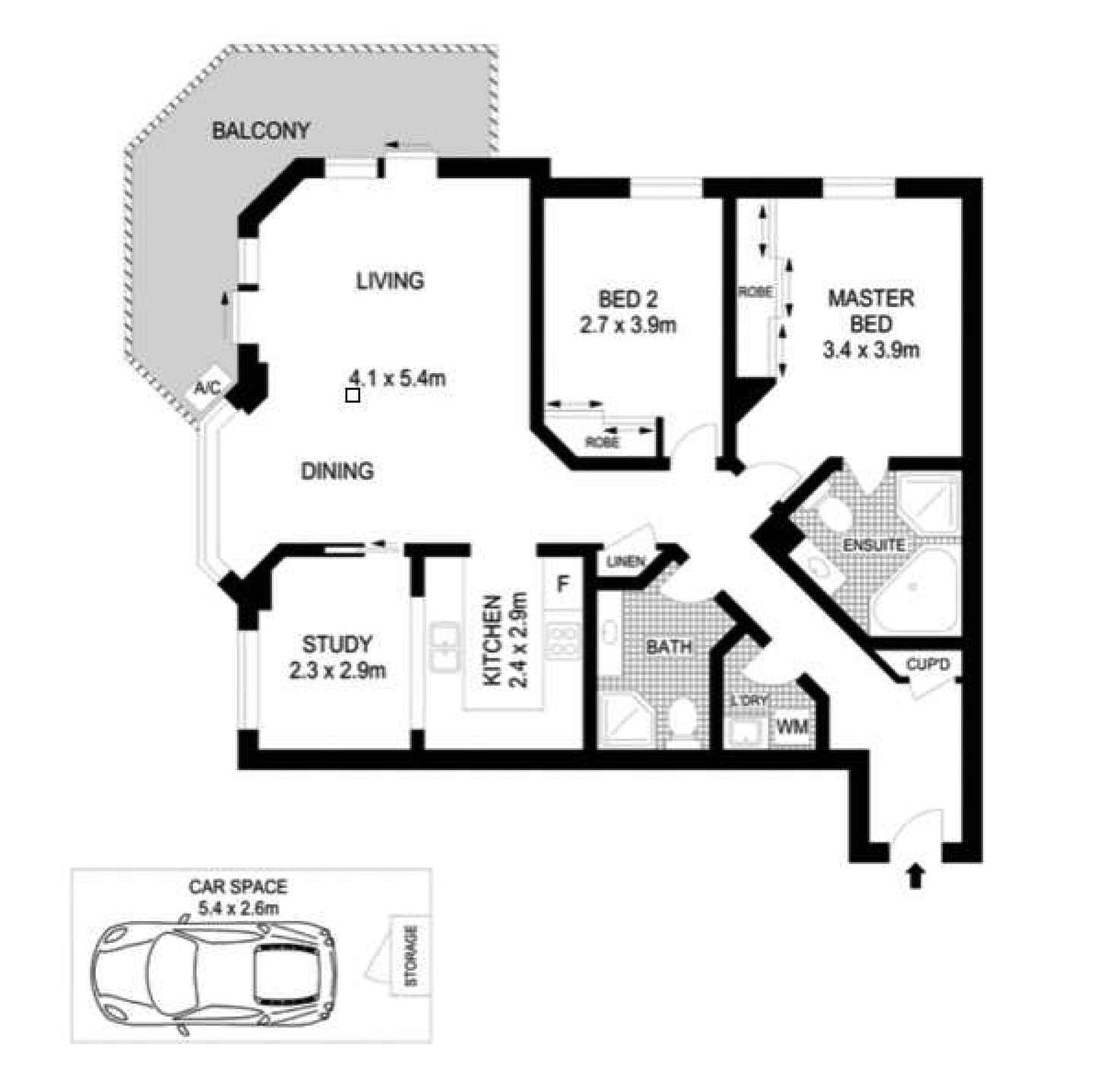 Floorplan of Homely unit listing, 35/8 Koorala Street, Manly Vale NSW 2093
