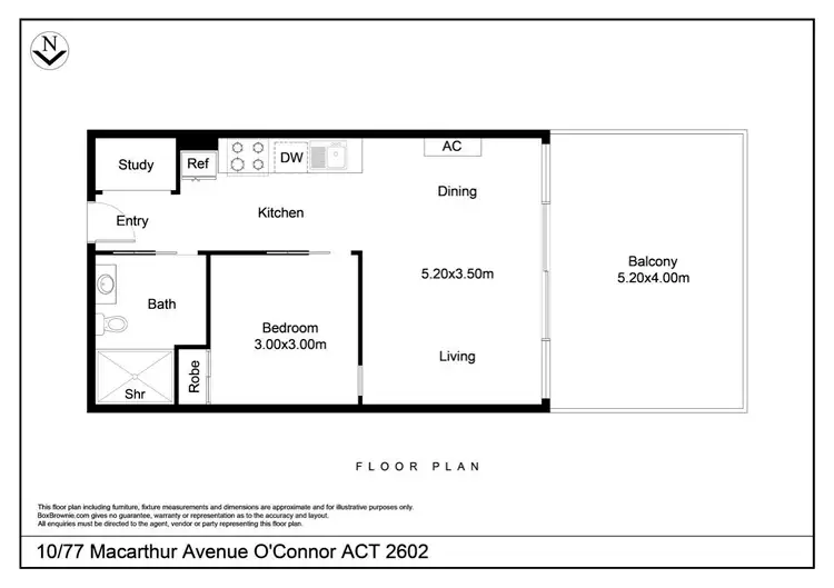 Floorplan of Homely apartment listing, 10/77 MacArthur Avenue, O'connor ACT 2602