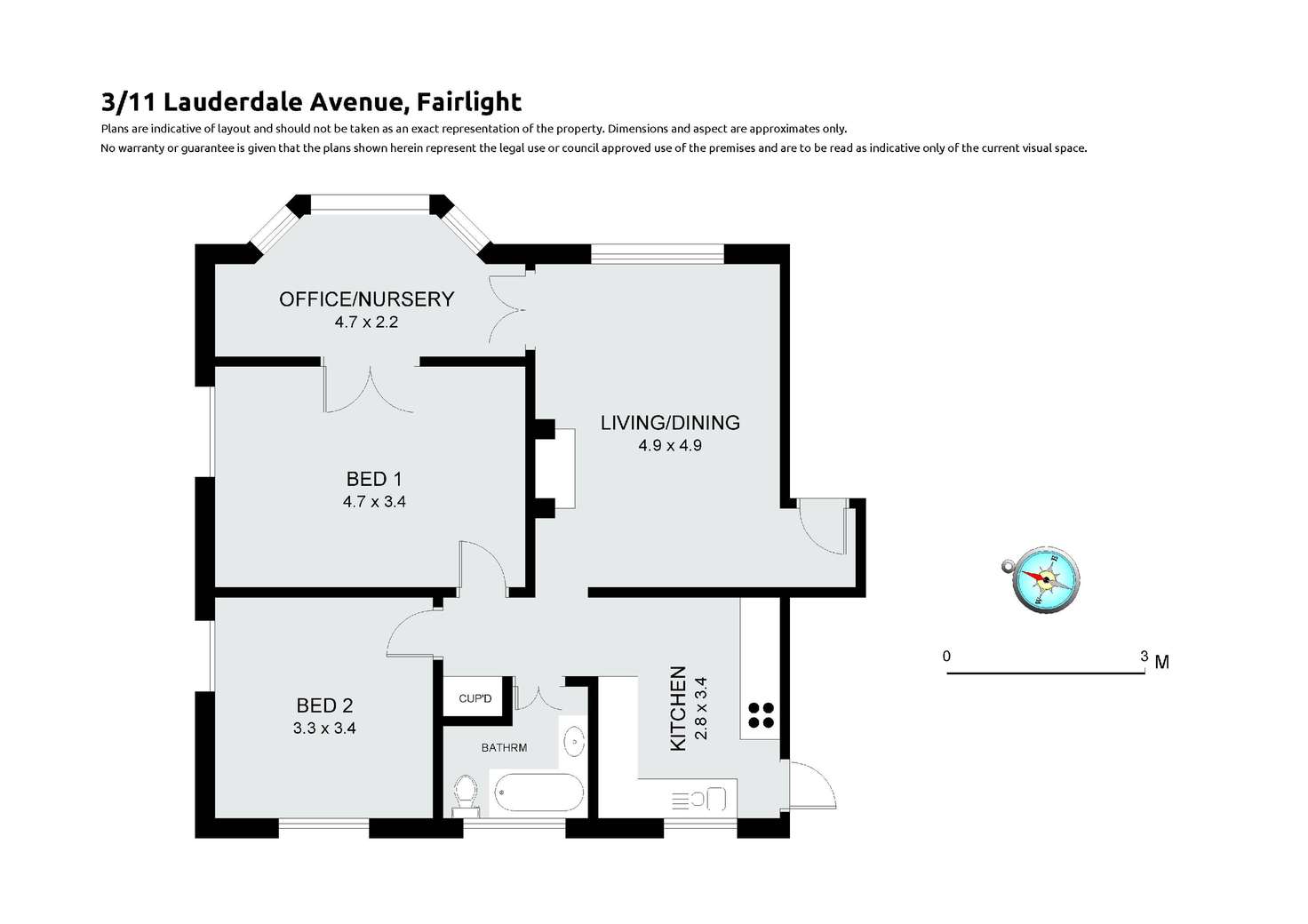 Floorplan of Homely unit listing, 3/11 Lauderdale Avenue, Fairlight NSW 2094