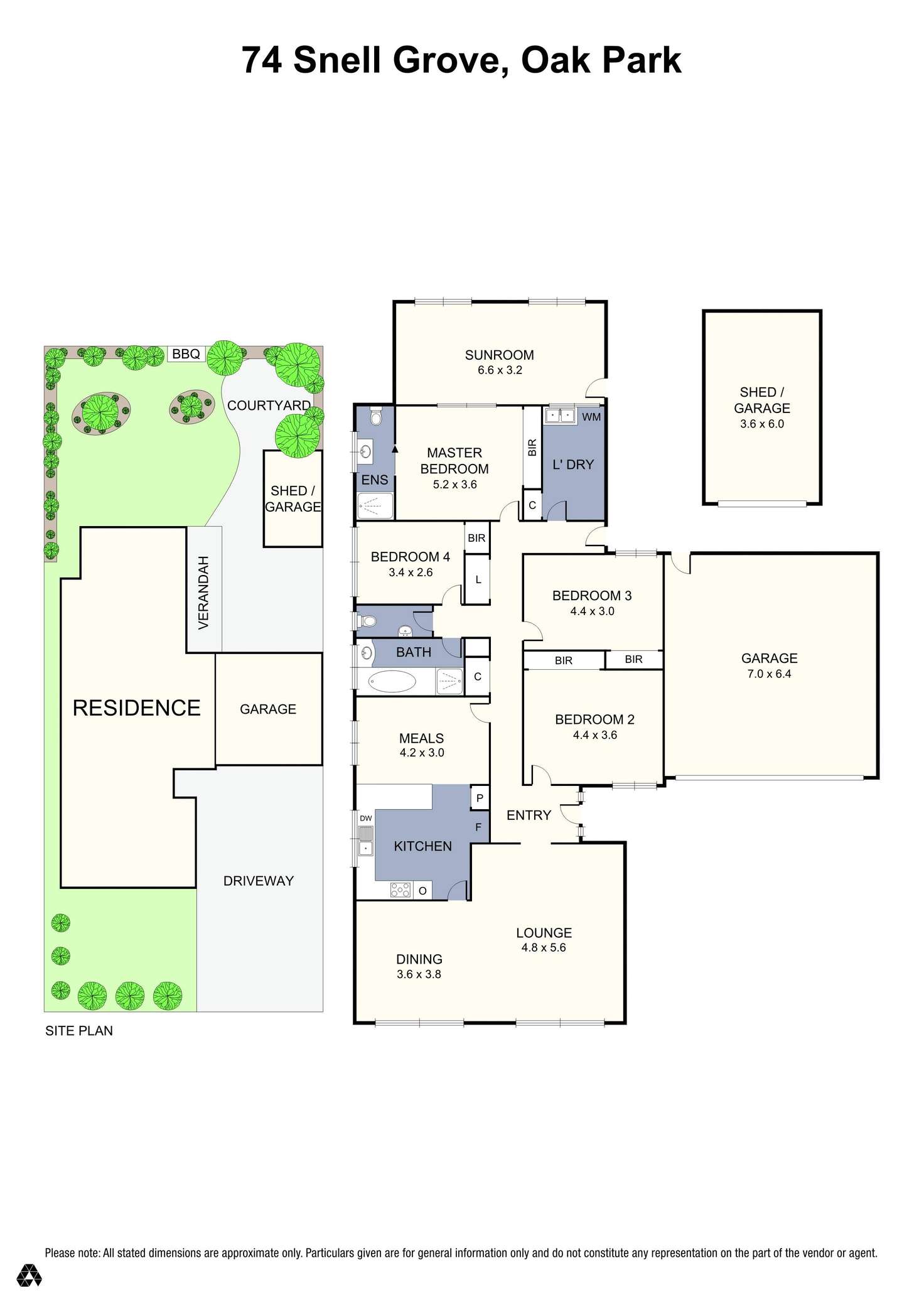 Floorplan of Homely house listing, 74 Snell Grove, Oak Park VIC 3046