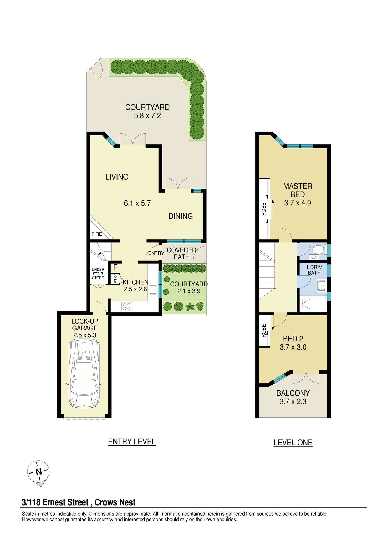 Floorplan of Homely townhouse listing, 3/118 Ernest Street, Crows Nest NSW 2065