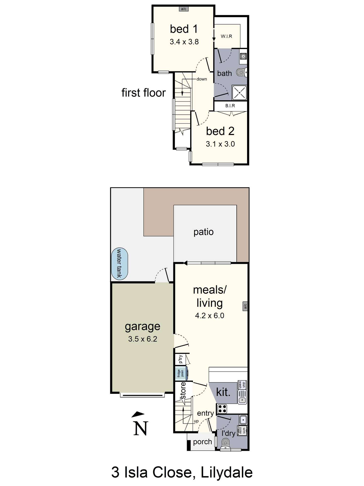 Floorplan of Homely townhouse listing, 3 Isla Close, Lilydale VIC 3140