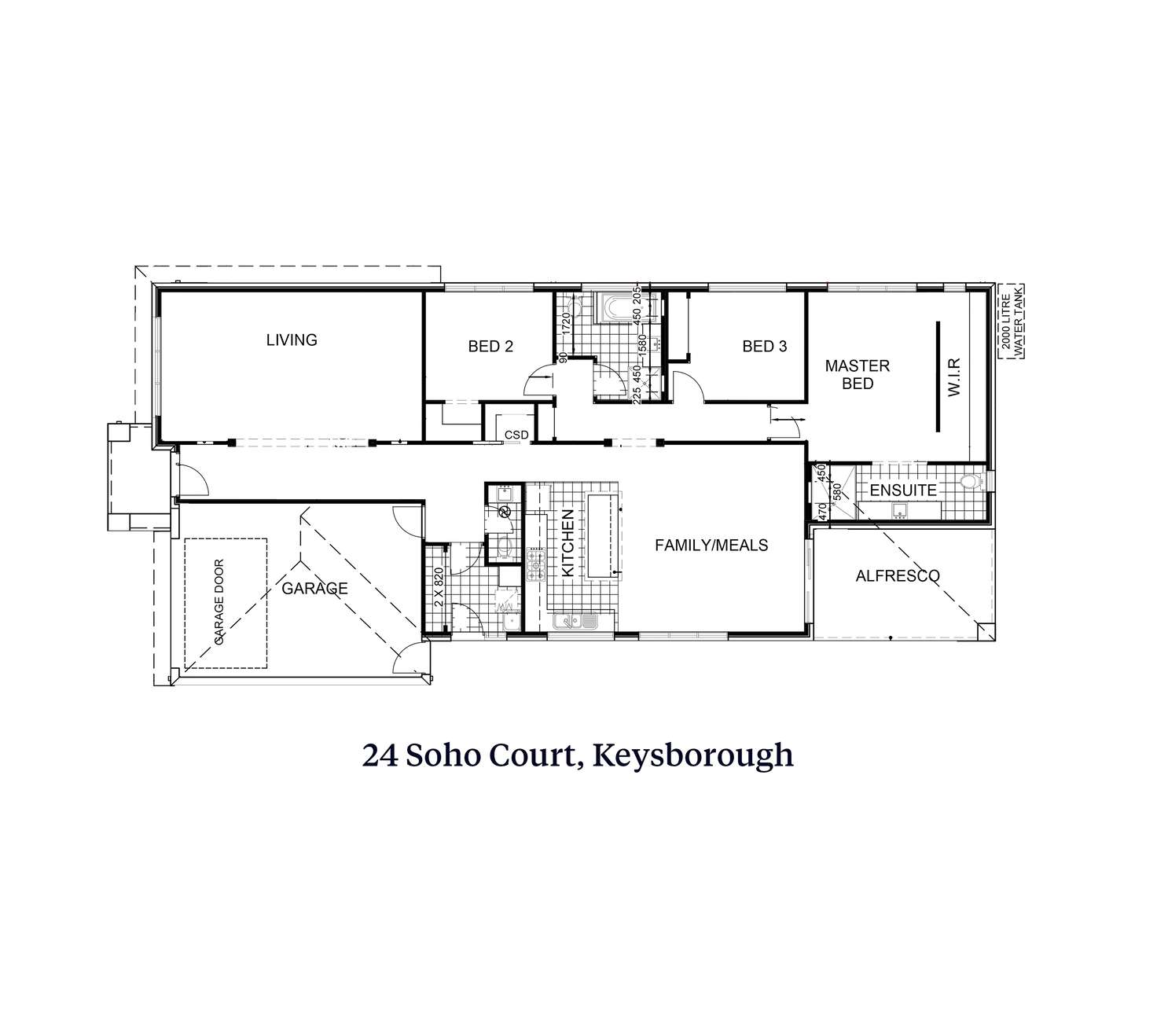 Floorplan of Homely house listing, 24 Soho Court, Keysborough VIC 3173