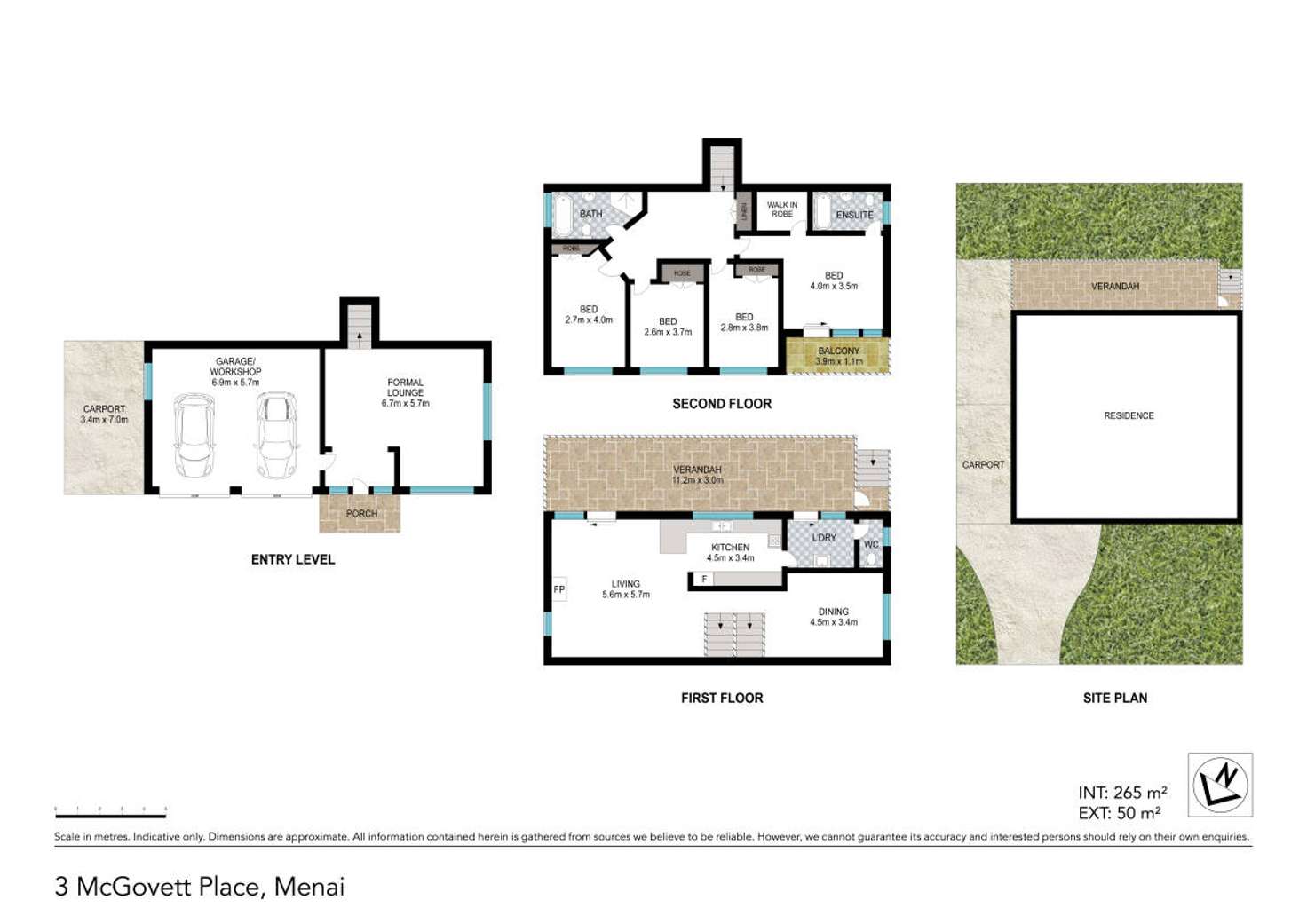 Floorplan of Homely house listing, 3 Mcgovett Place, Menai NSW 2234