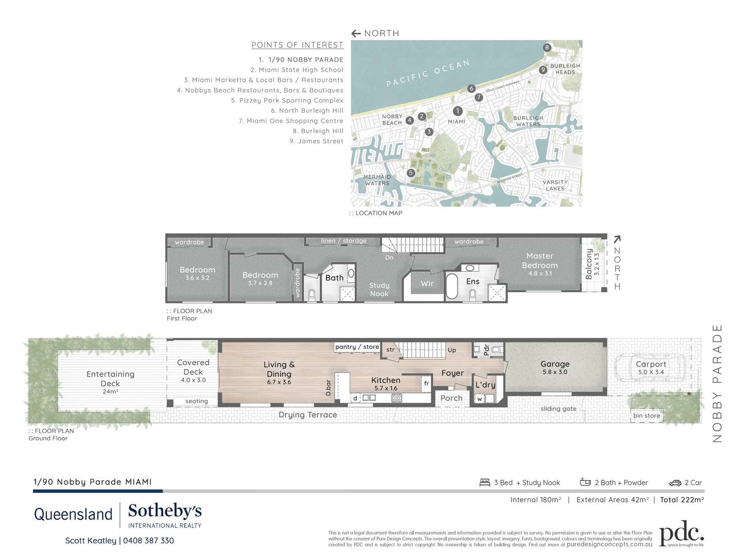 Floorplan of Homely villa listing, 1/90 Nobby Parade, Miami QLD 4220