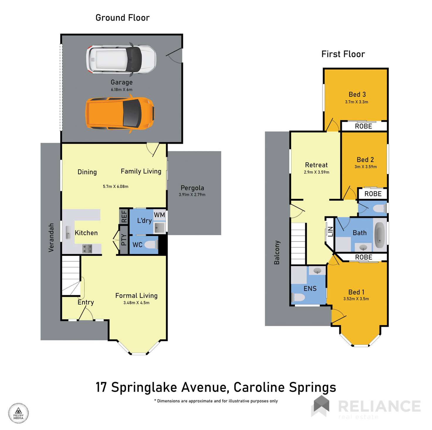 Floorplan of Homely house listing, 17 Springlake Avenue, Caroline Springs VIC 3023