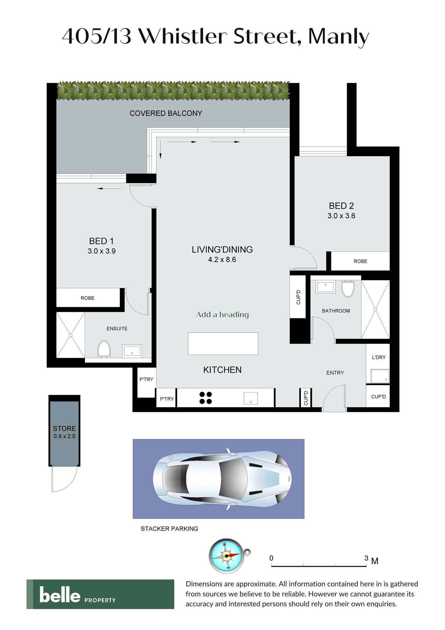 Floorplan of Homely apartment listing, 405/13 Whistler Street, Manly NSW 2095